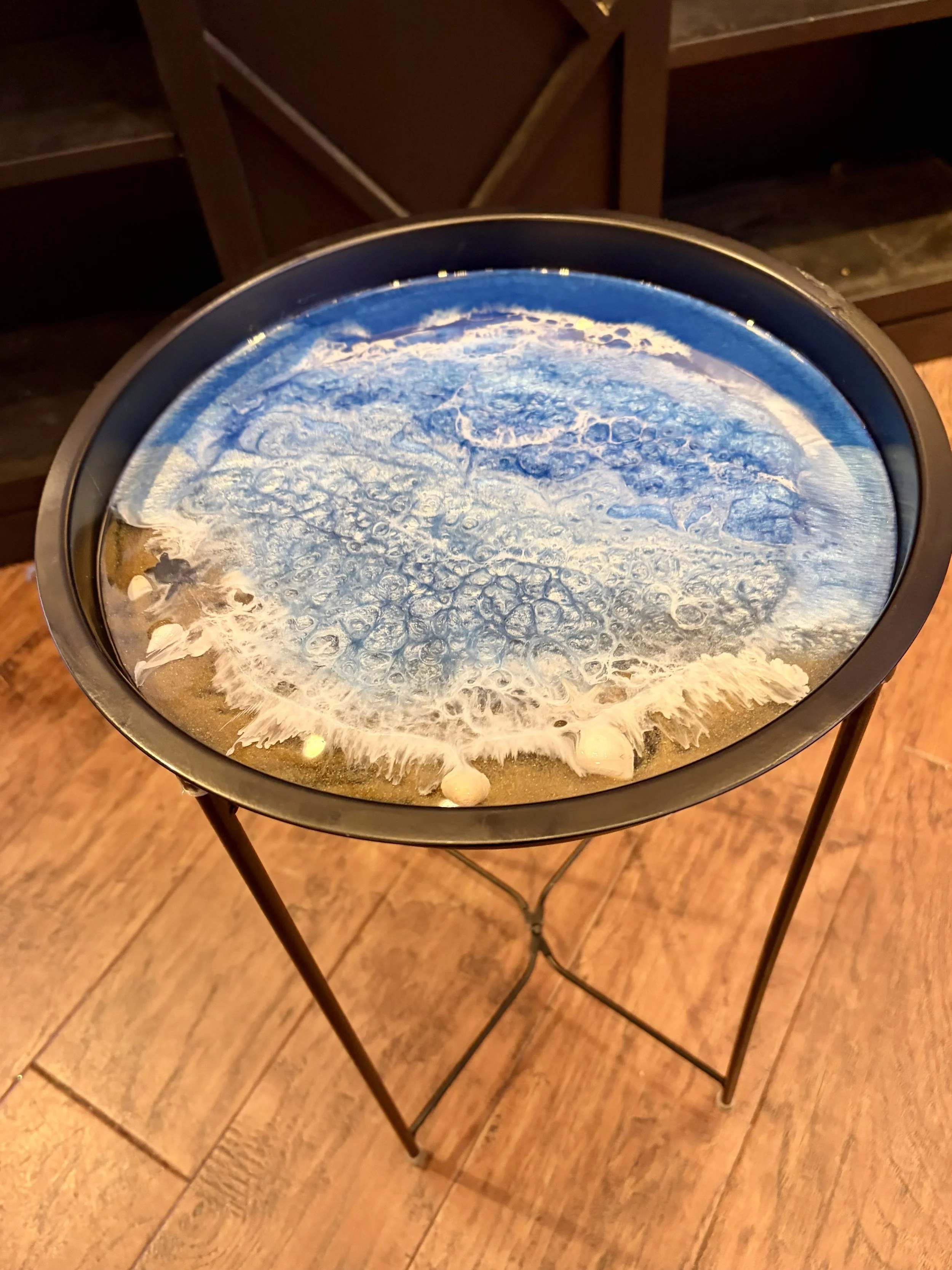 Resin Art Tray Table