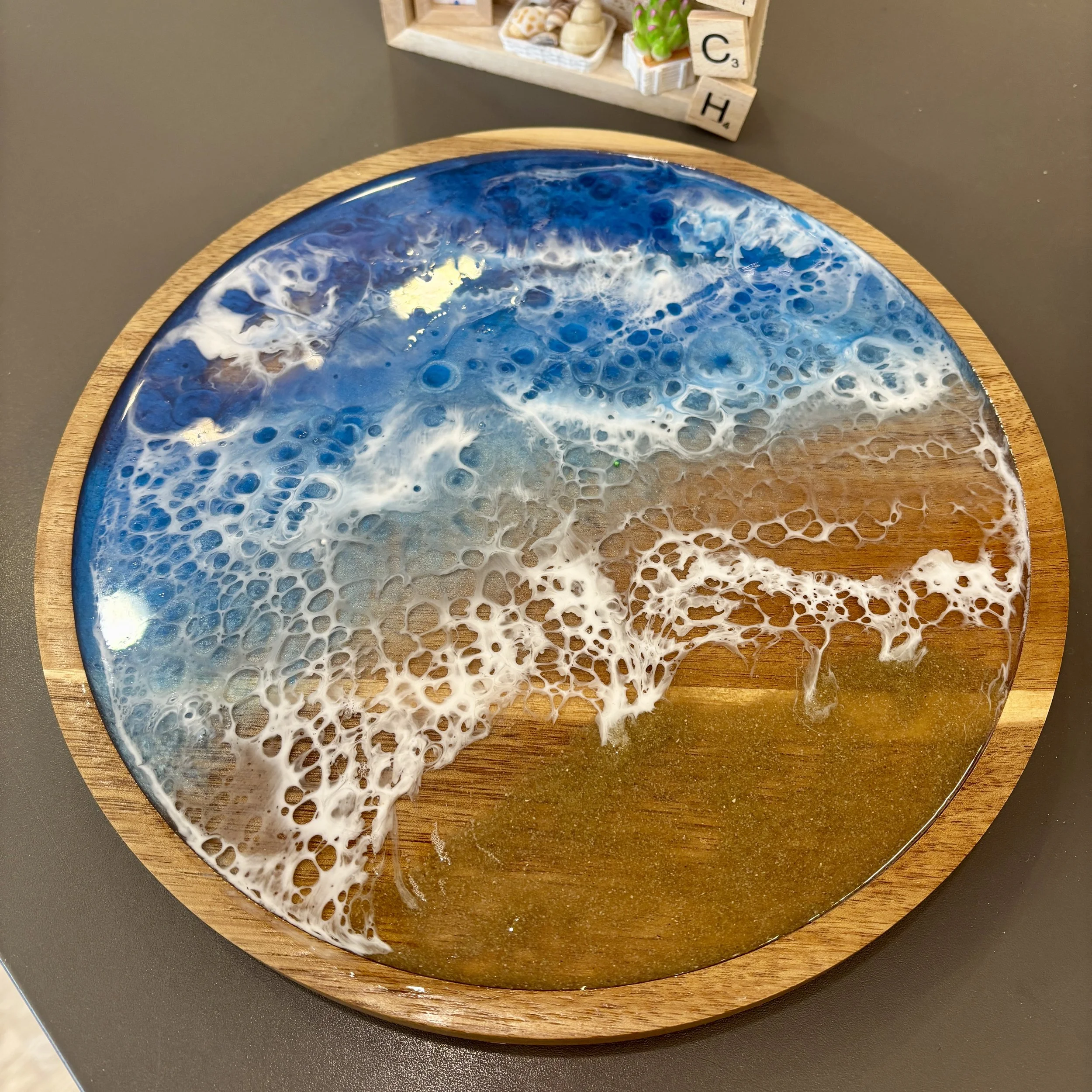 Resin Art Lazy Susan — Locally Crafted Workshop