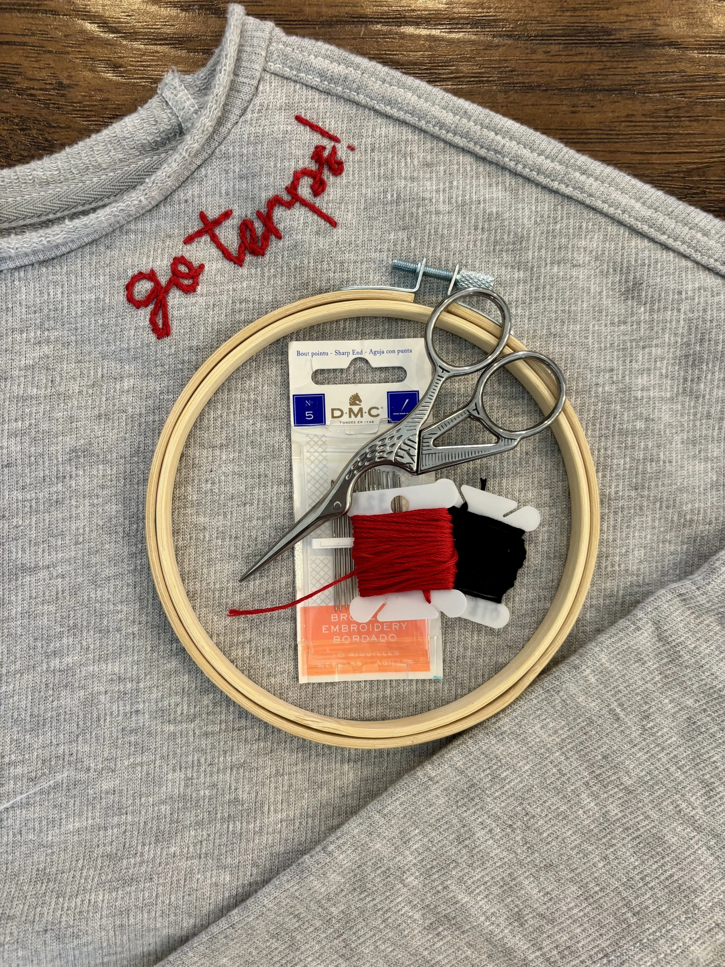 Hand-Embroidered College Sweatshirts