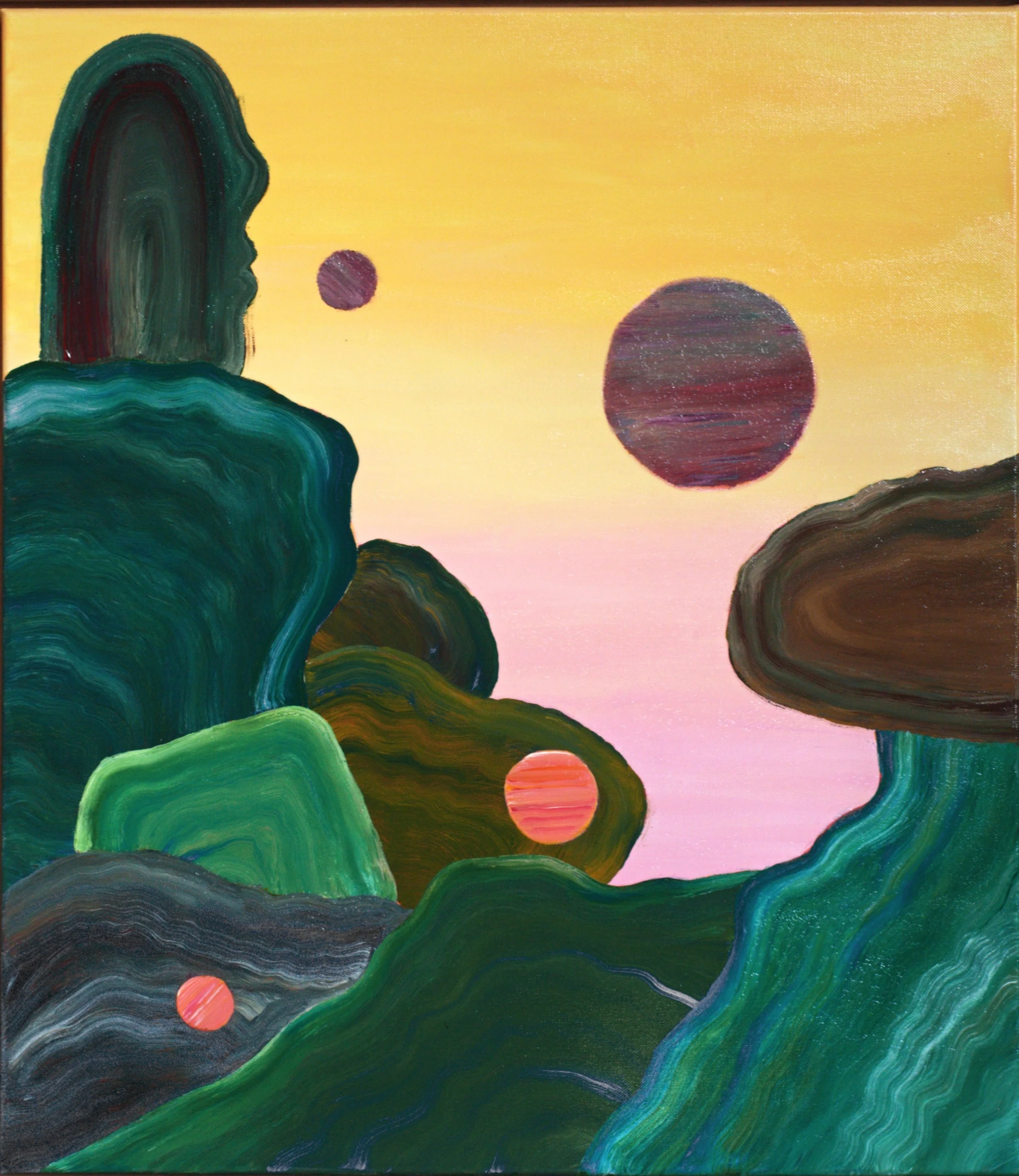 Lost Island, 2025,
acrylics on canvas,
80x70 cm,