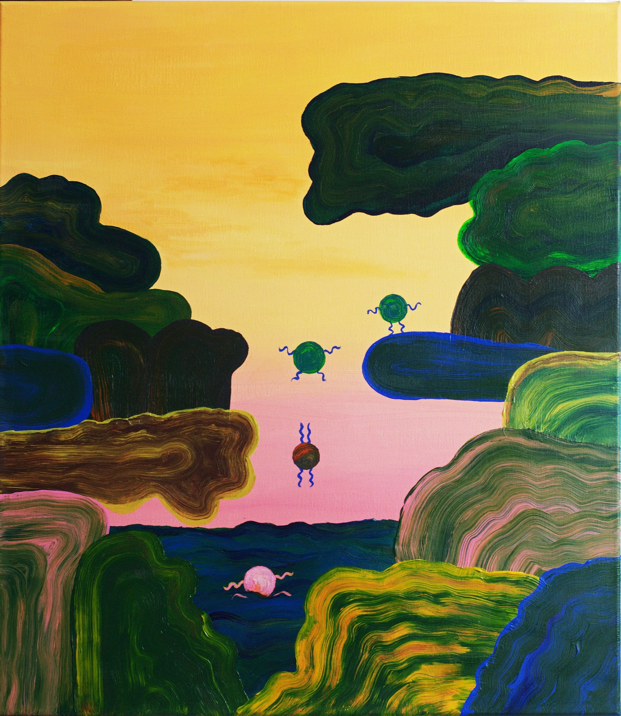 La Isla Bonita, 2025,
acrylics on canvas,
80x70 cm,