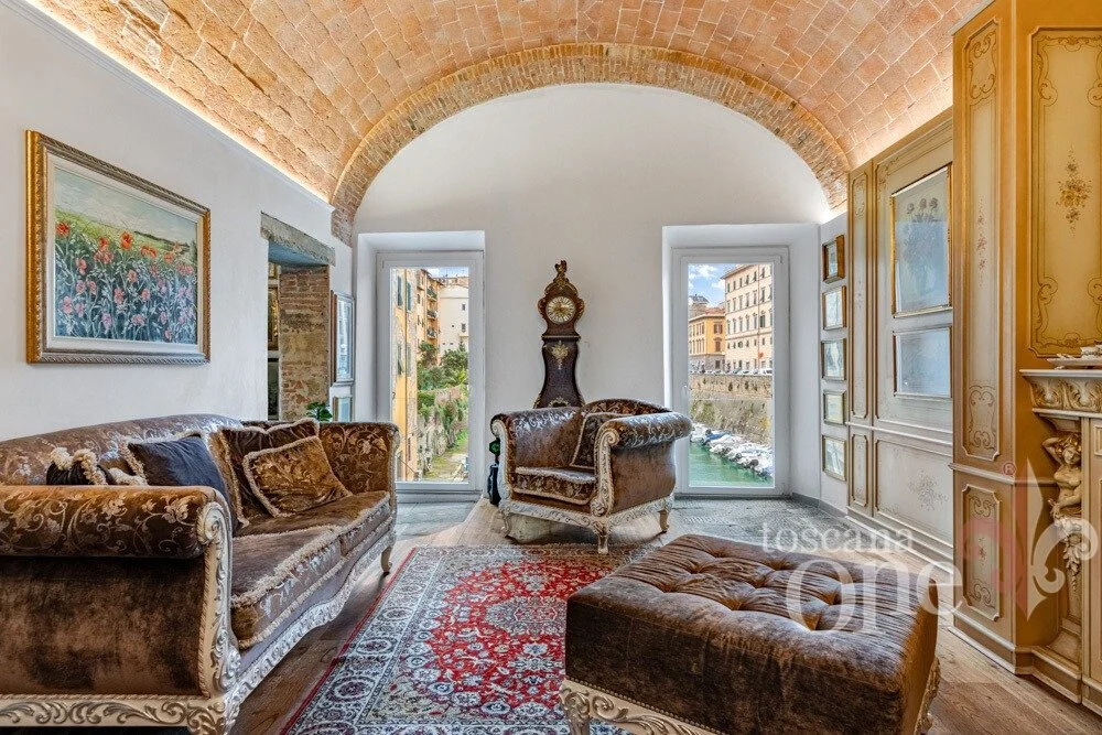 2-Bed Apartment Overlooking Canals with Cinema Room, Livorno, Italy, €550,000