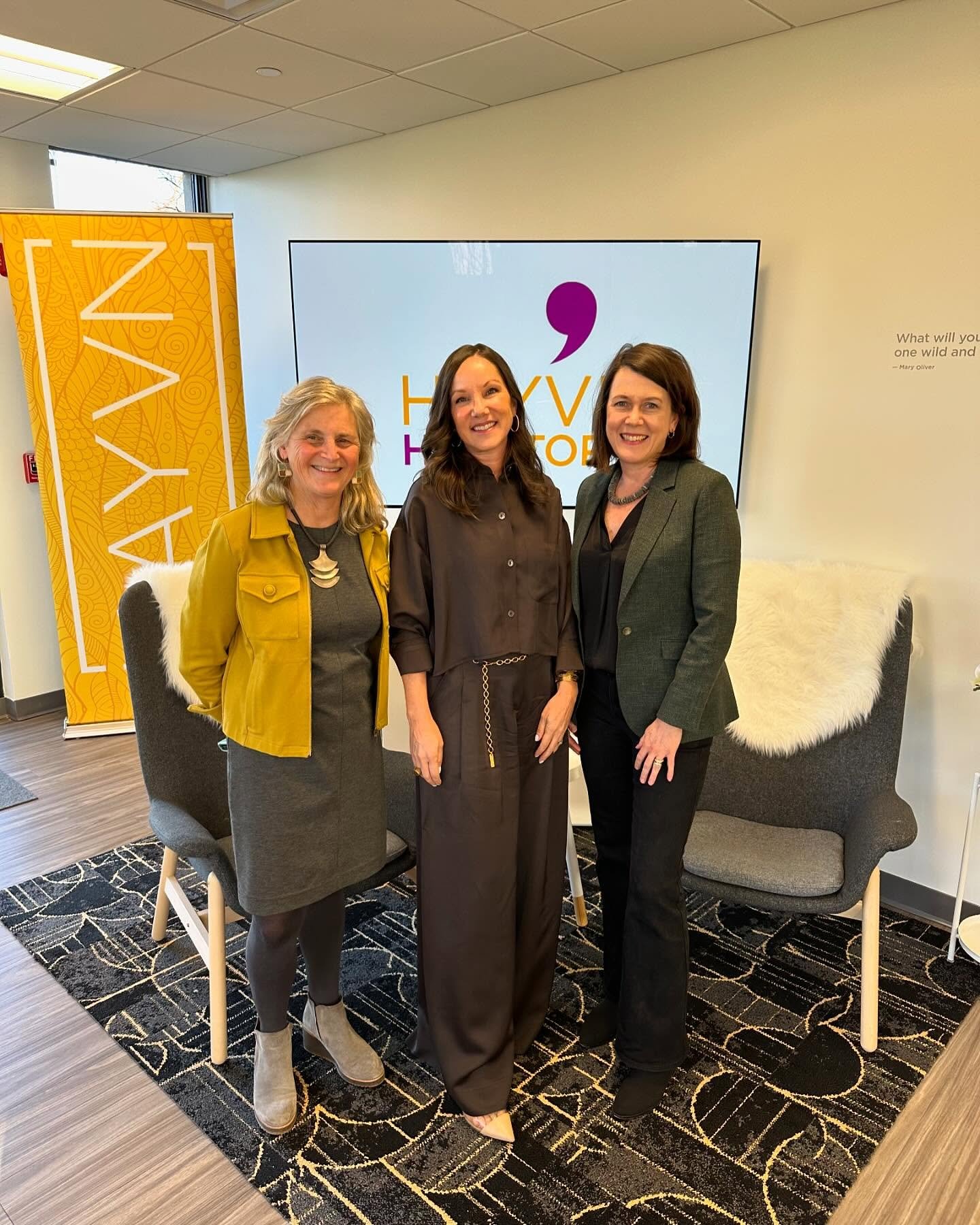 Still feeling inspired and grateful after an incredible #HayvnHerStory event last week at @hayvncoworking stunning new Greenwich space! ✨ I had the honor of cohosting and interviewing the amazing @_sheriwest founder of @golivegirl and author of CONFI