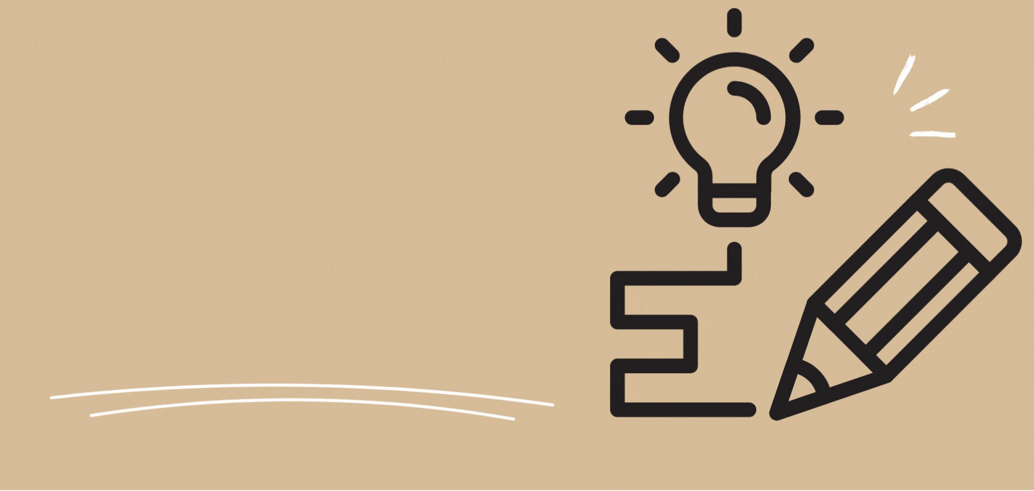 Illustration of the number 2024 with a light bulb above and a pencil drawing the number.