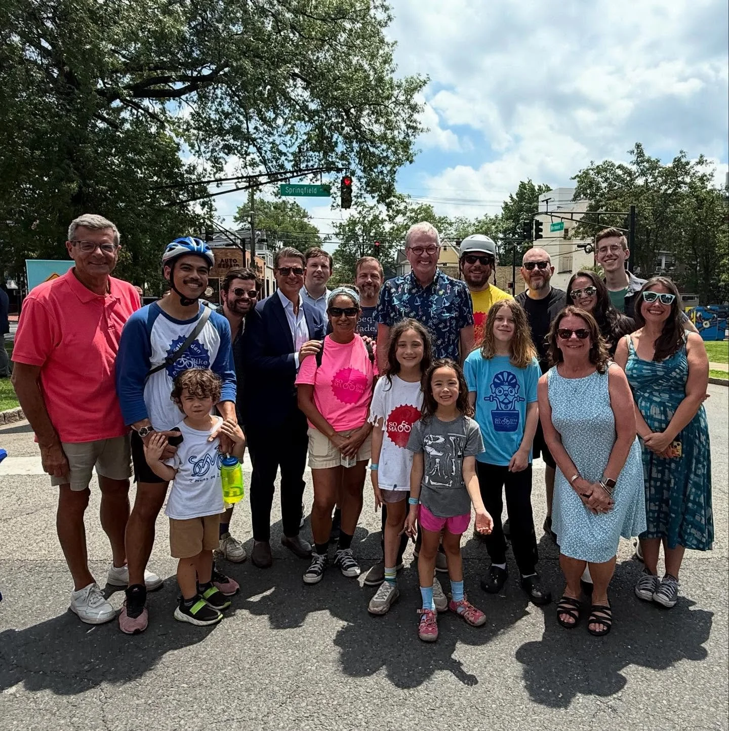 Members of SOMa Bike Bus along with Maplewood Township Committee attended Governor Murphy&rsquo;s signing of new legislation in Maplewood around increased Driver&rsquo;s Education requirements on sharing the road with people walking and people biking