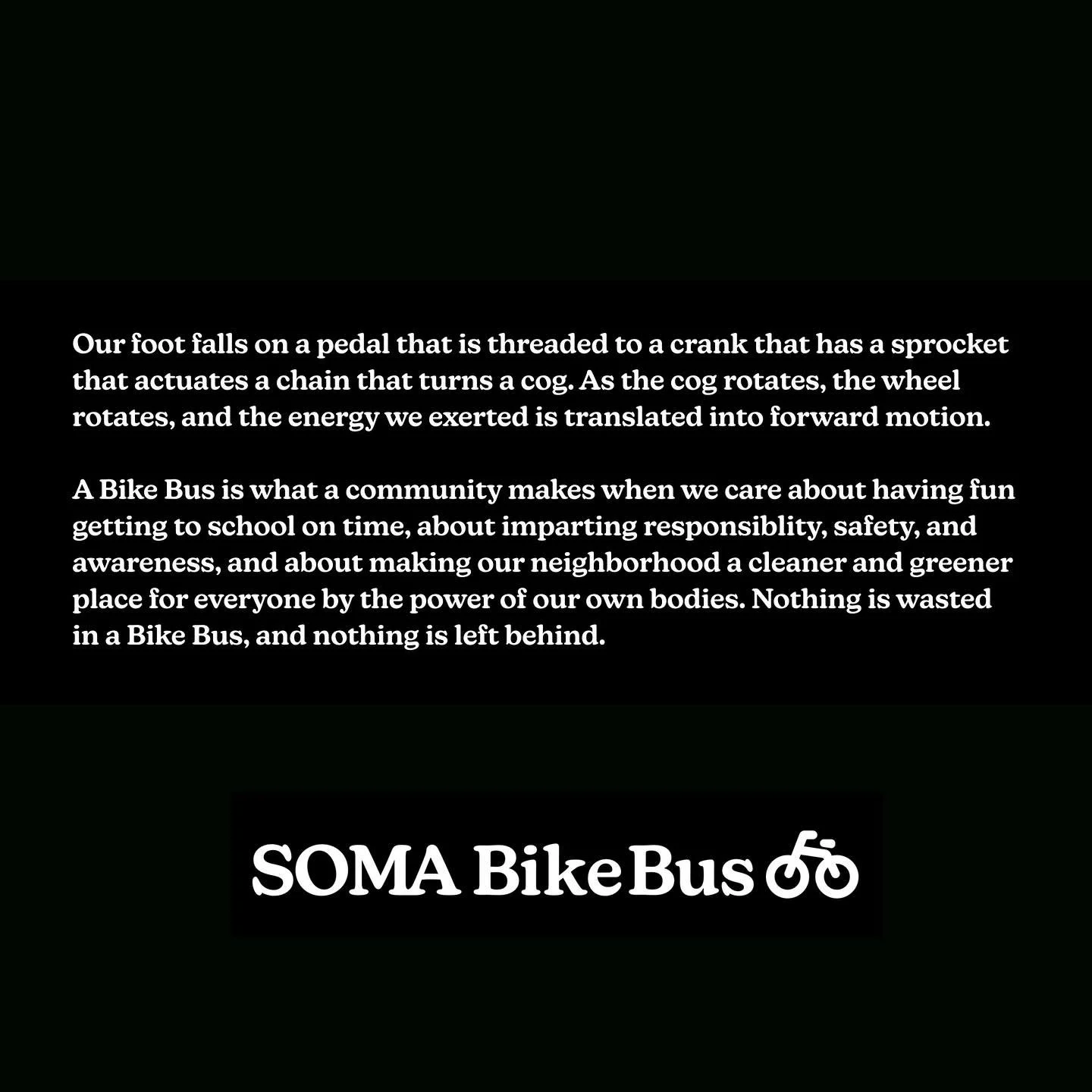 As we approach the first birthday of SOMa Bike Bus, let&rsquo;s look back at how we got started: community. A network of local parents that care. One of those parents is local designer Rob Bolesta. Rob is a dad and bike advocate that designed the ide