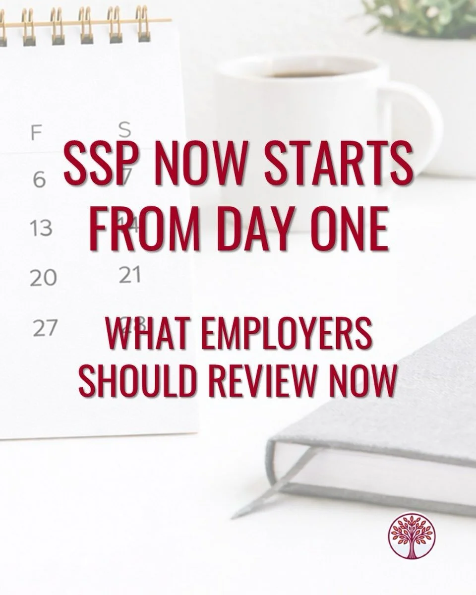 The changes to Statutory Sick Pay this month provide a good opportunity to review how your business manages sickness absence.

With SSP now payable from day one, more employees will qualify and more short-term 
absences will be paid.

Sickness abs