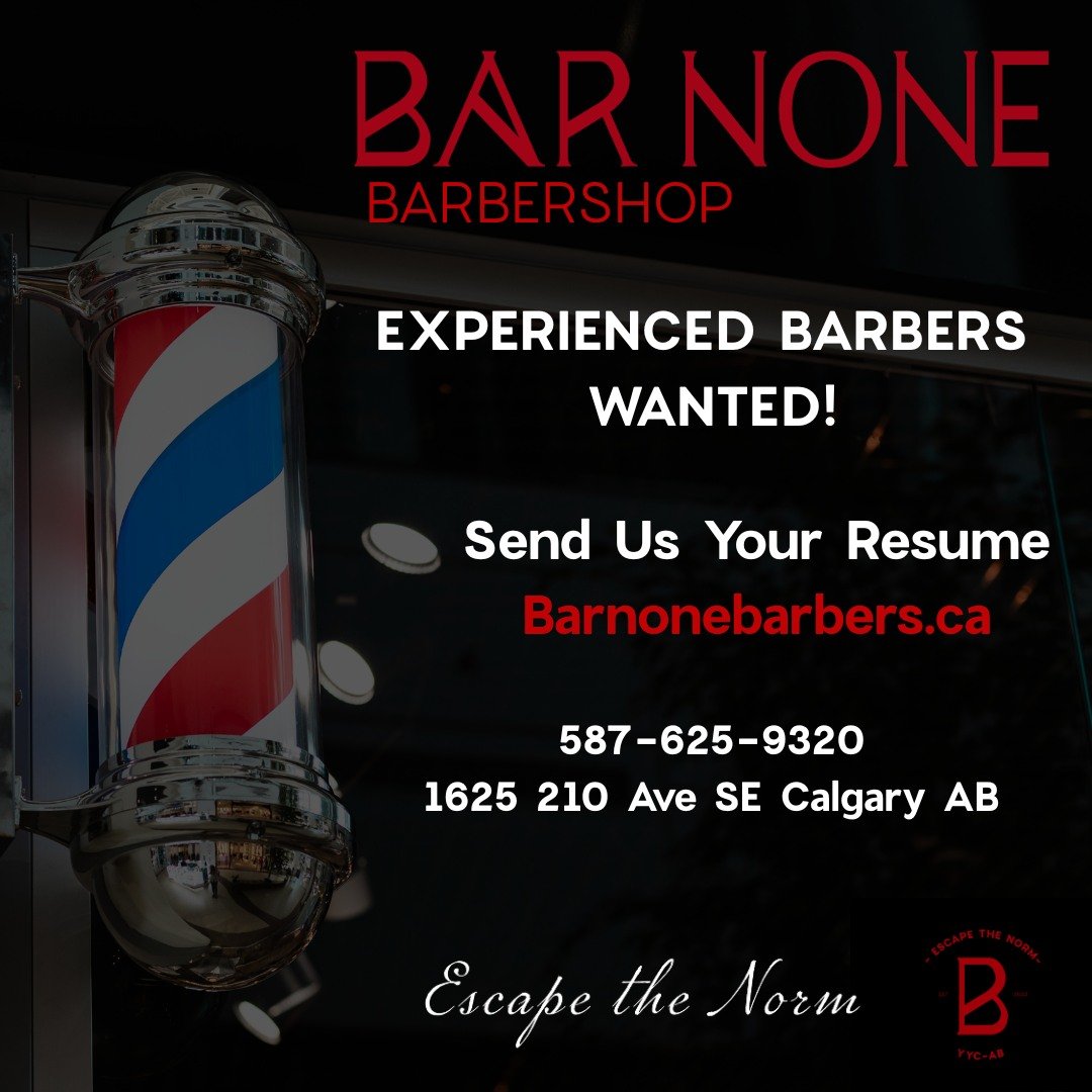 💈🚨 Barbers Wanted 🚨💈 Looking for experienced and professional barbers who want to be apart of a fun, vibrant and busy shop! Send us your resume at Barnonebarbers.ca