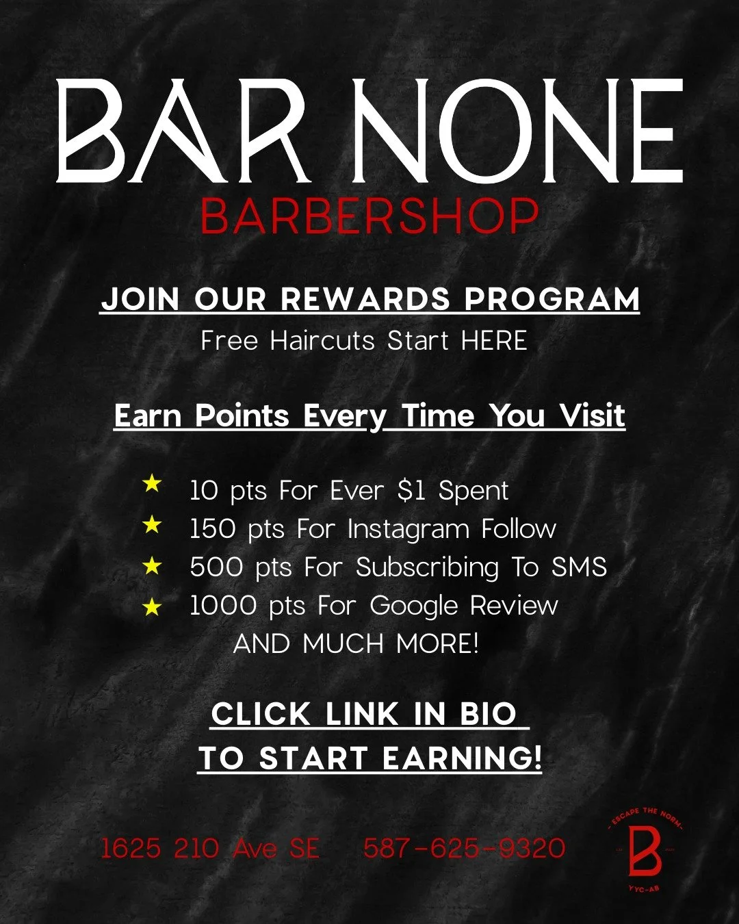 Free Haircuts Start HERE! Tons of ways to earn points, Click the link in our bio to start earning now