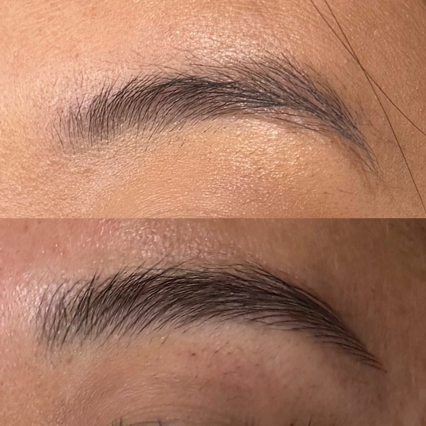 No filter before and after with nano brows ✨ 
Straighter, lifted, more defined 💕
.
.
.
#nanobrows #eyebrowtattoo #microblading #phillyartist #phillypmuartist