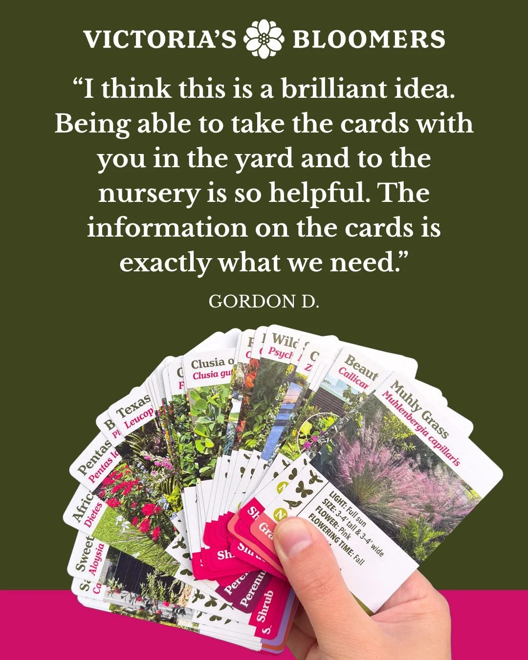 Thank you for this lovely review, Gordon! If you want to learn the 50 Essential Plants for Florida Landscape Design for Zone 10A and 10B, you can order the Florida 50 cards. This also makes a great mother's day present! 🌿 Shop the link in my bio!