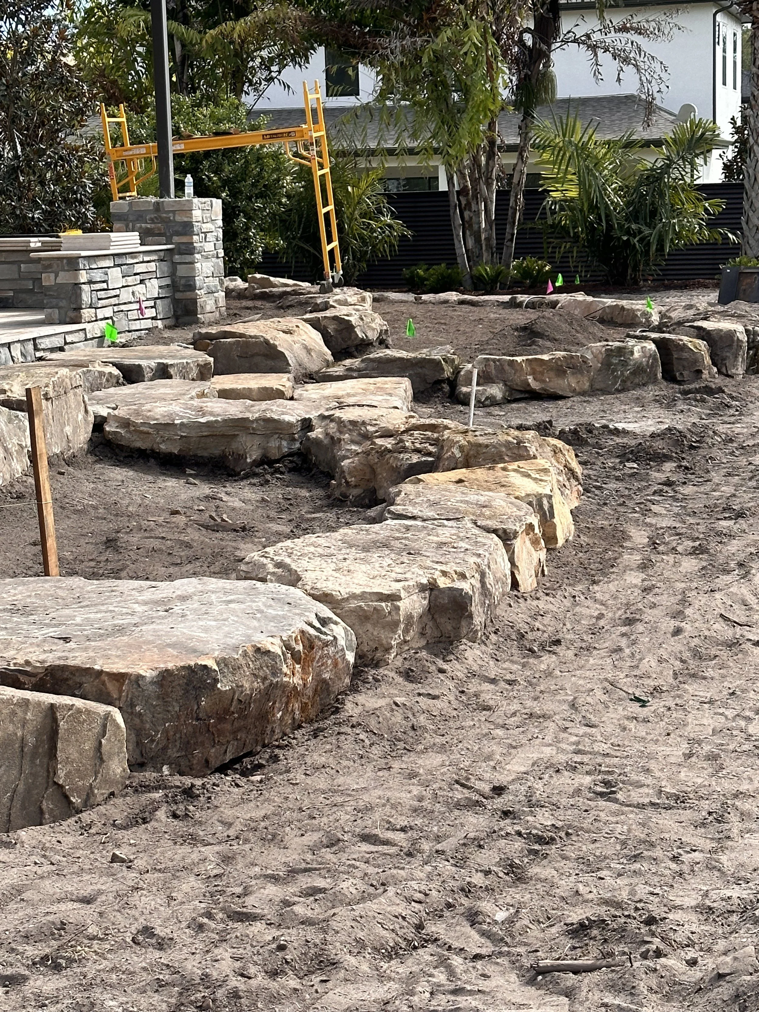 The continuation of the rock garden.