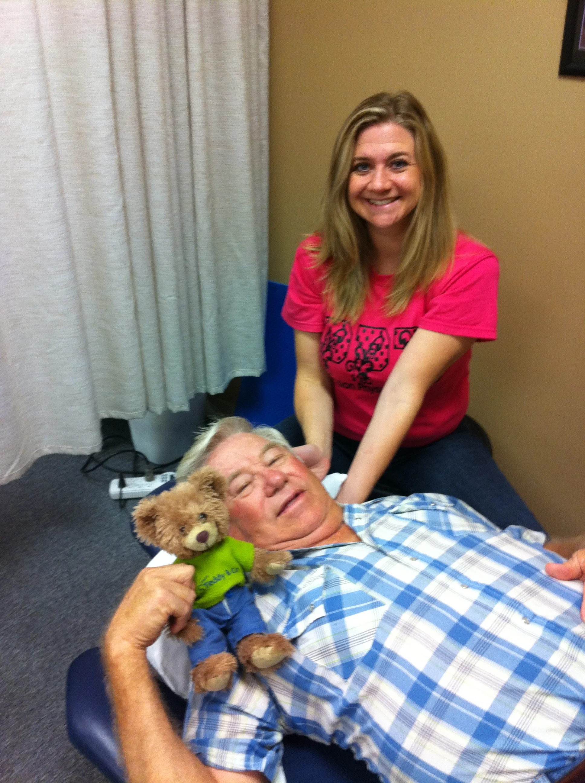 Susan and her dad in treatment.JPG