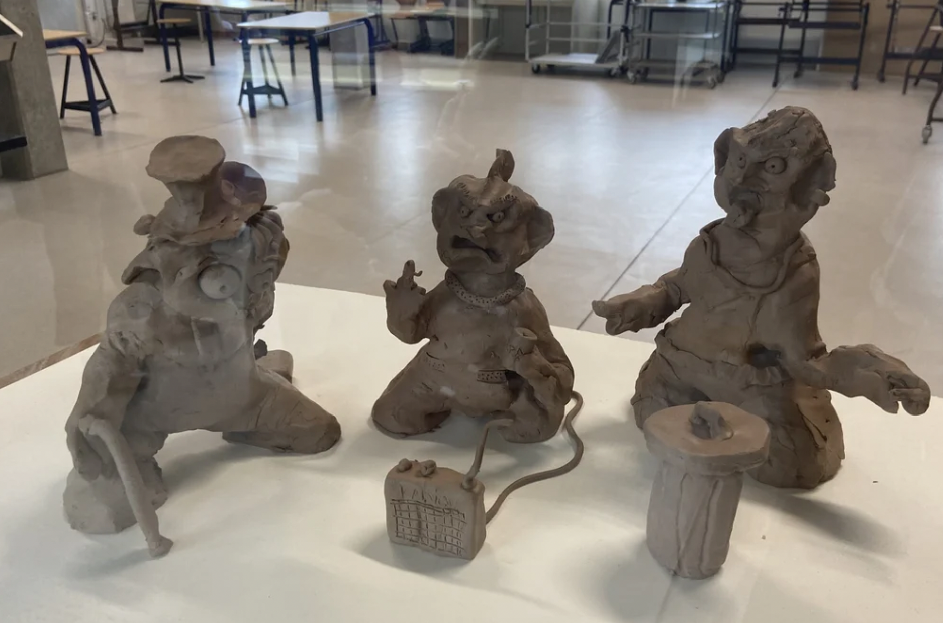 Figures made of clay