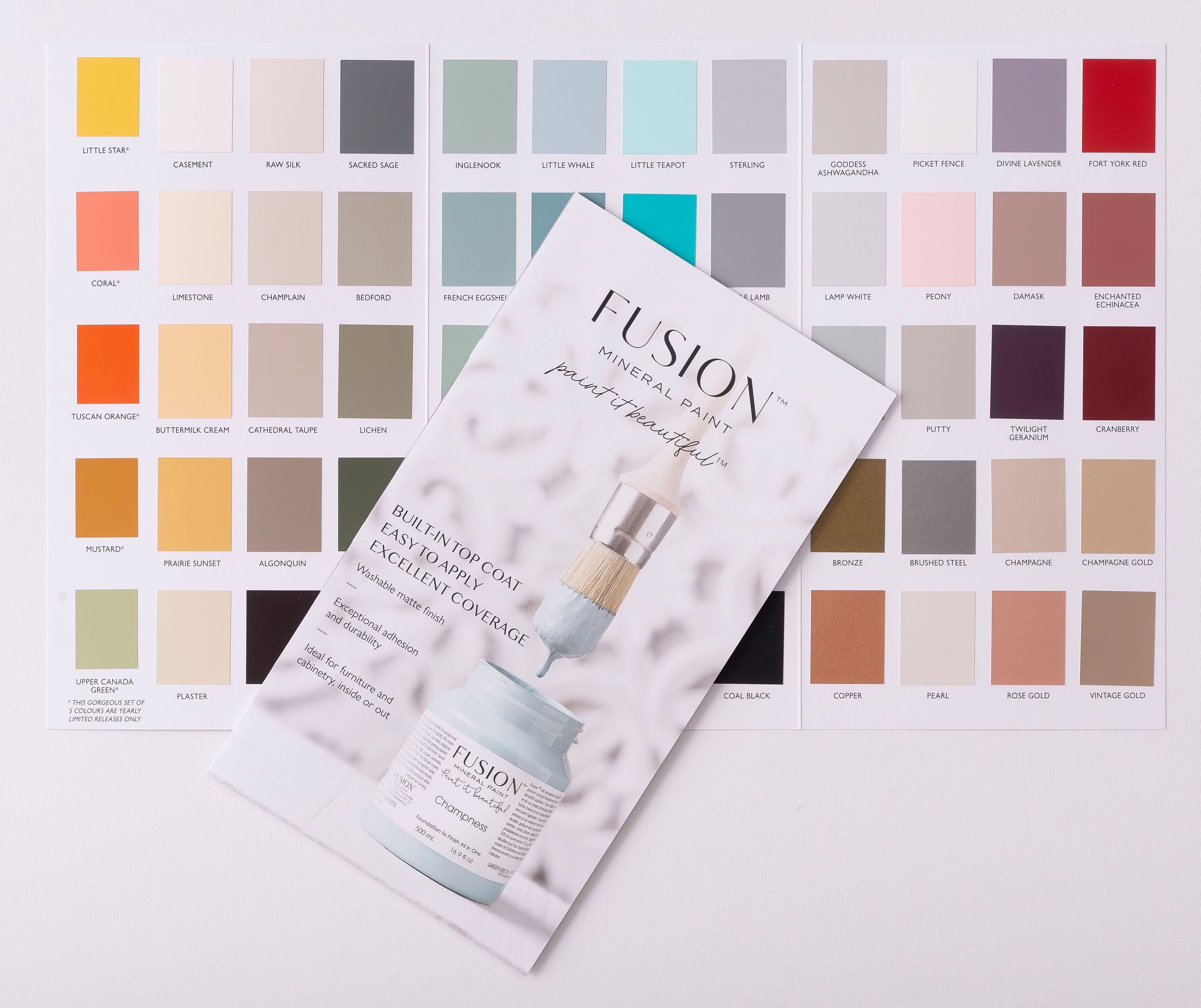 trifold of all fusion mineral paints colors