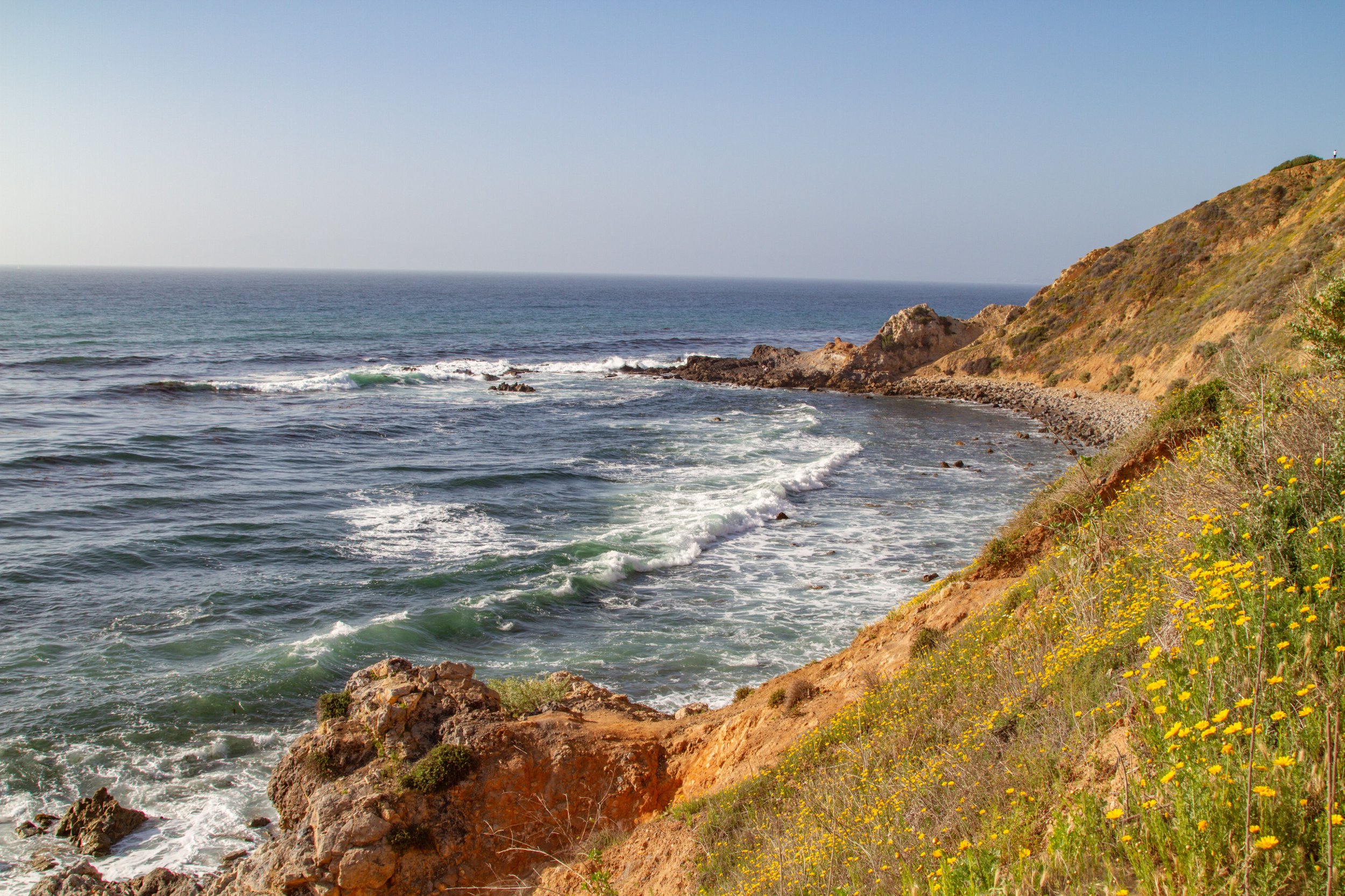 malaga cove quiet beach palos verdes cliffs south bay los angeles