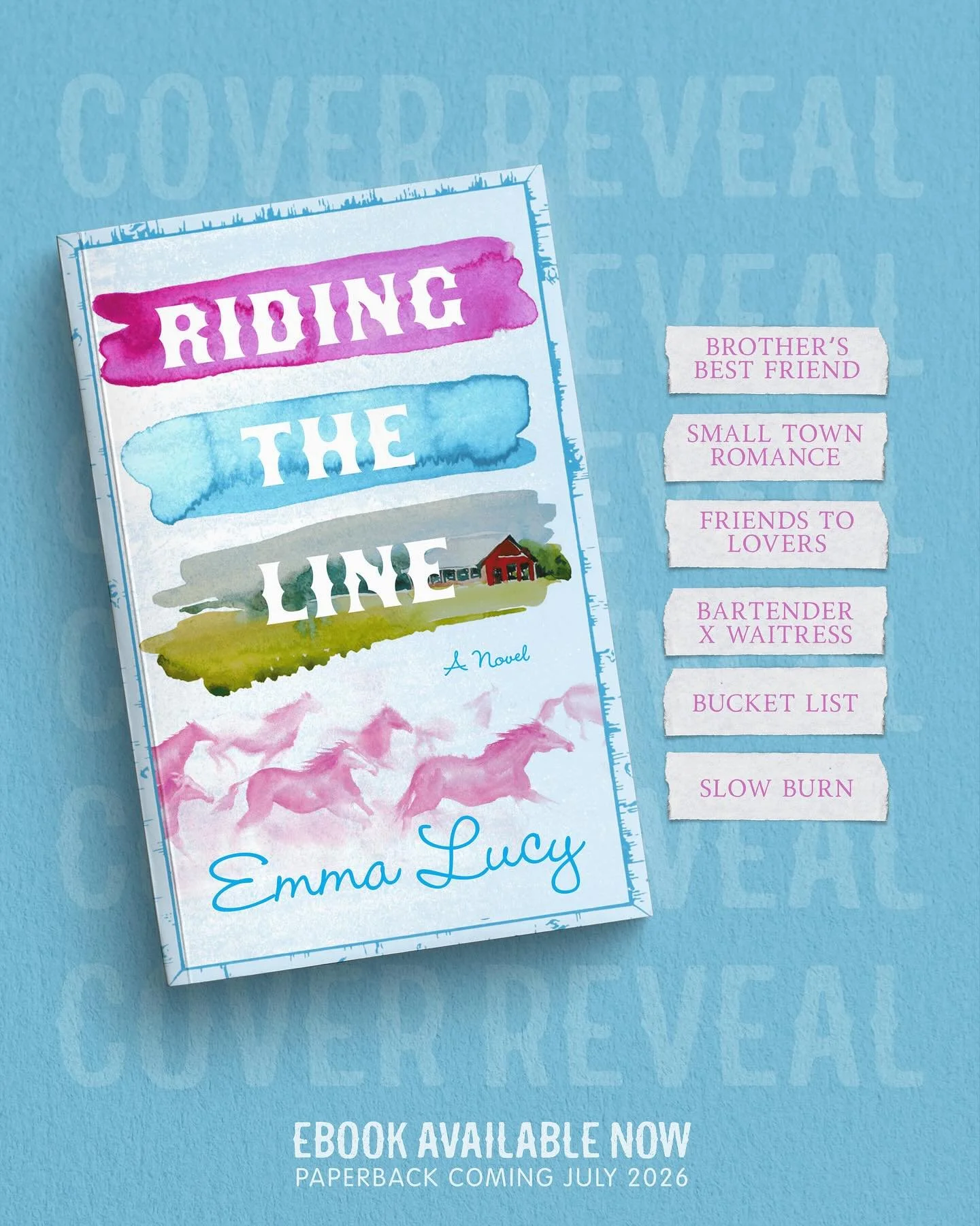 COVER REVEAL + EBOOK RELEASE!! 🩵🤠

That&rsquo;s right - SURPRISE COVER REVEAL AND RELEASE!!

Riding the Line is out on ebook in the US and Canada today!! 

No more having to wait to return to Willow Ridge, because your new faves Cherry and Duke are