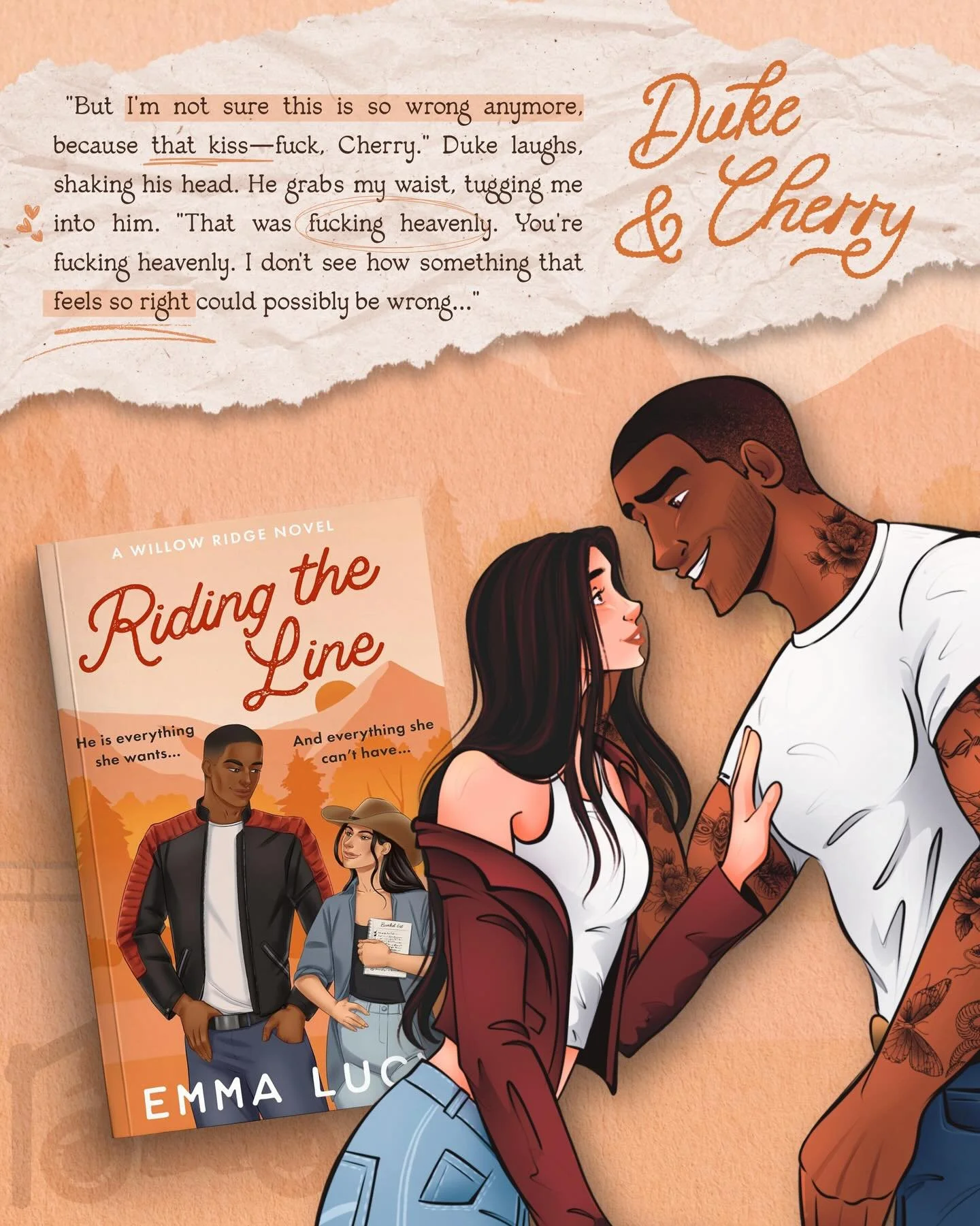 When he&rsquo;s her brother&rsquo;s best friend and the lines are finally blurring 🤭

Forbidden romance anyone??

RIDING THE LINE - out now!

🧡 small town romance
🧡 brother&rsquo;s best friend
🧡 bucket list
🧡 slow burn
🧡 bartender x waitress
🧡