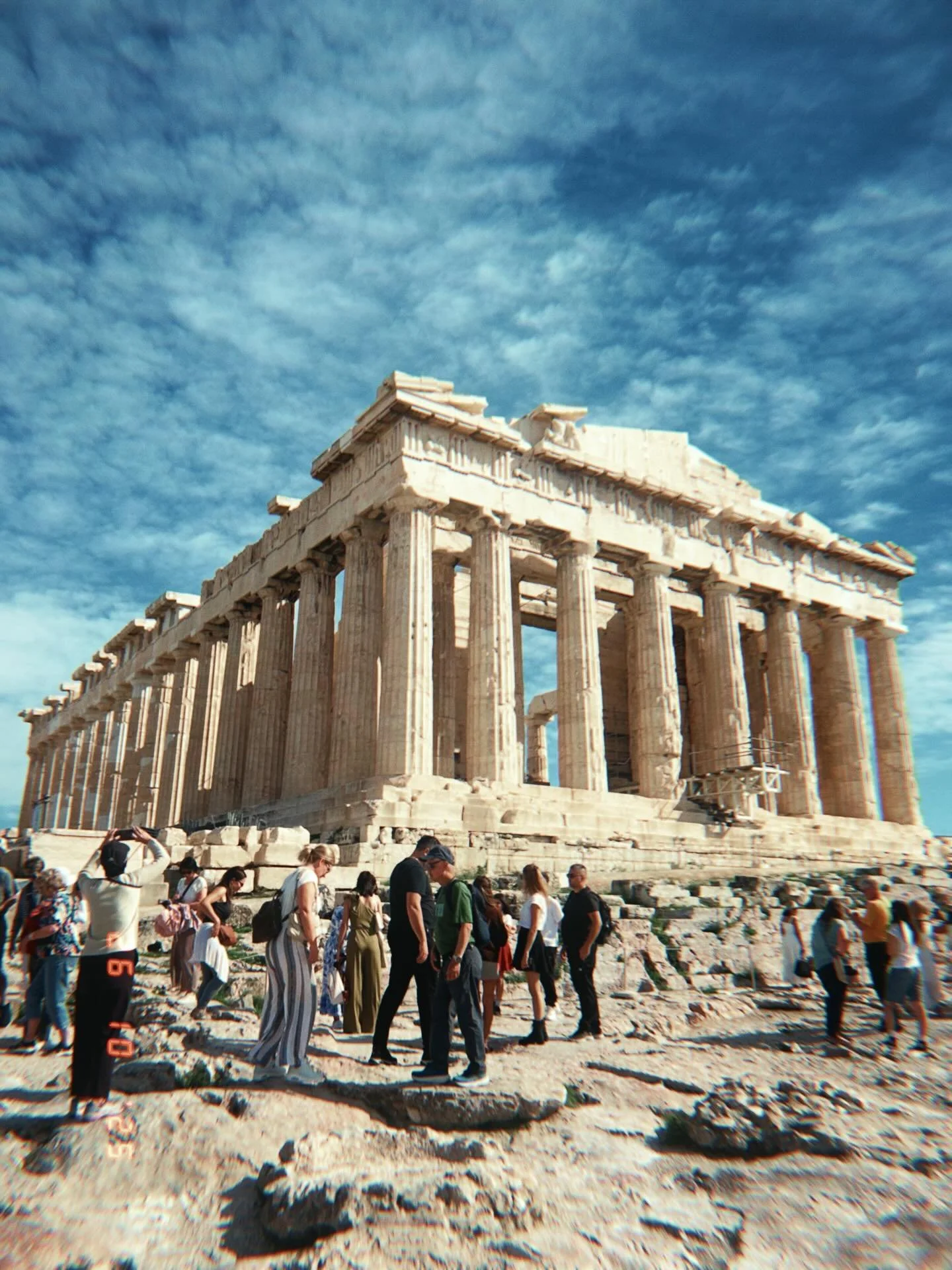 Me and the girls communing telepathically with the butterflies at the coolest club in Greece: the Acropolis. *30 euro cover charge* 🏛️🦋🇬🇷