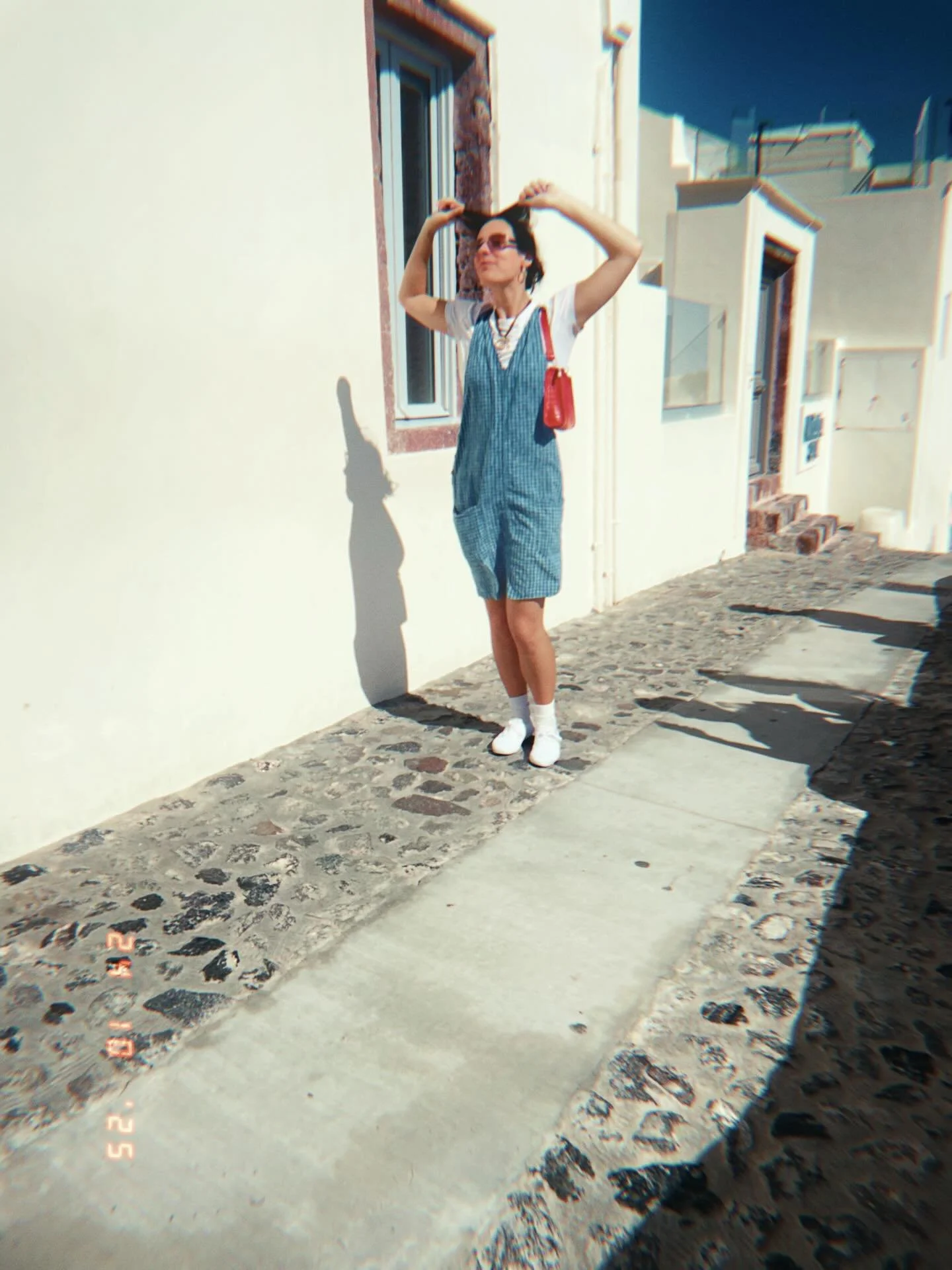 Me and my bangs against this cruel and evil wind 
🌬️ 🚠💙 &bull; Santorini + Corfu &bull;