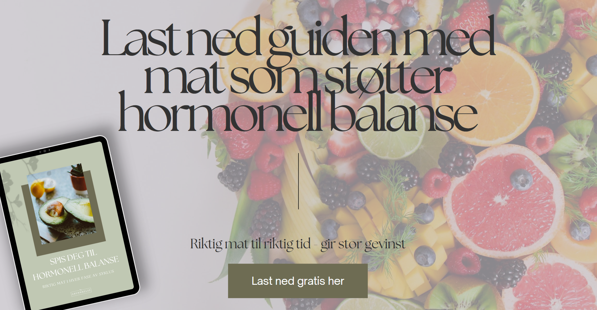 RIktig mat til riktig tid, gir energi og overskudd. Få gratis guide