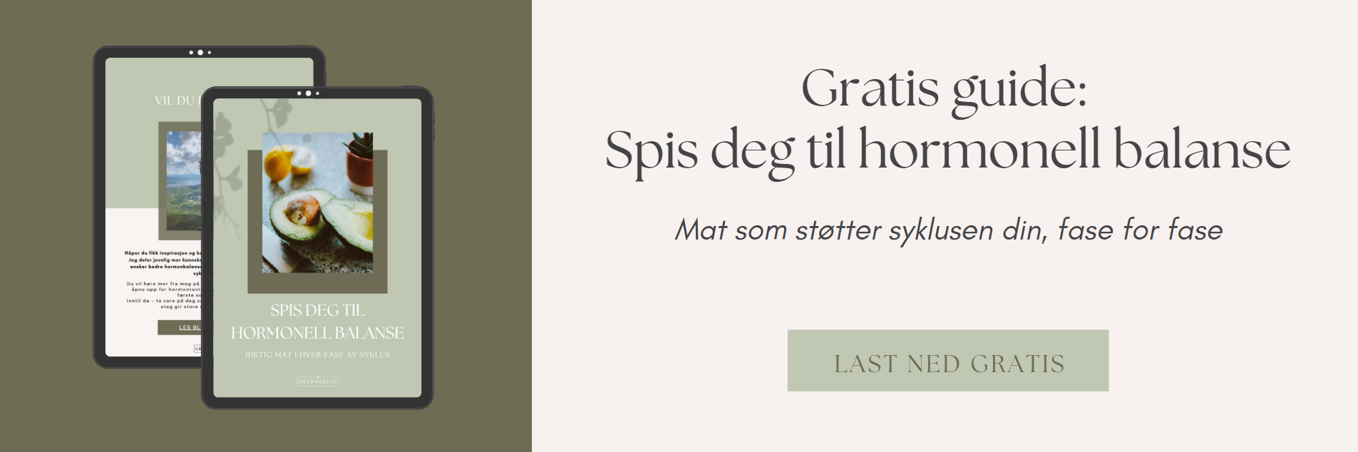 Gratis guide med mat som støtter din hormonelle balanse