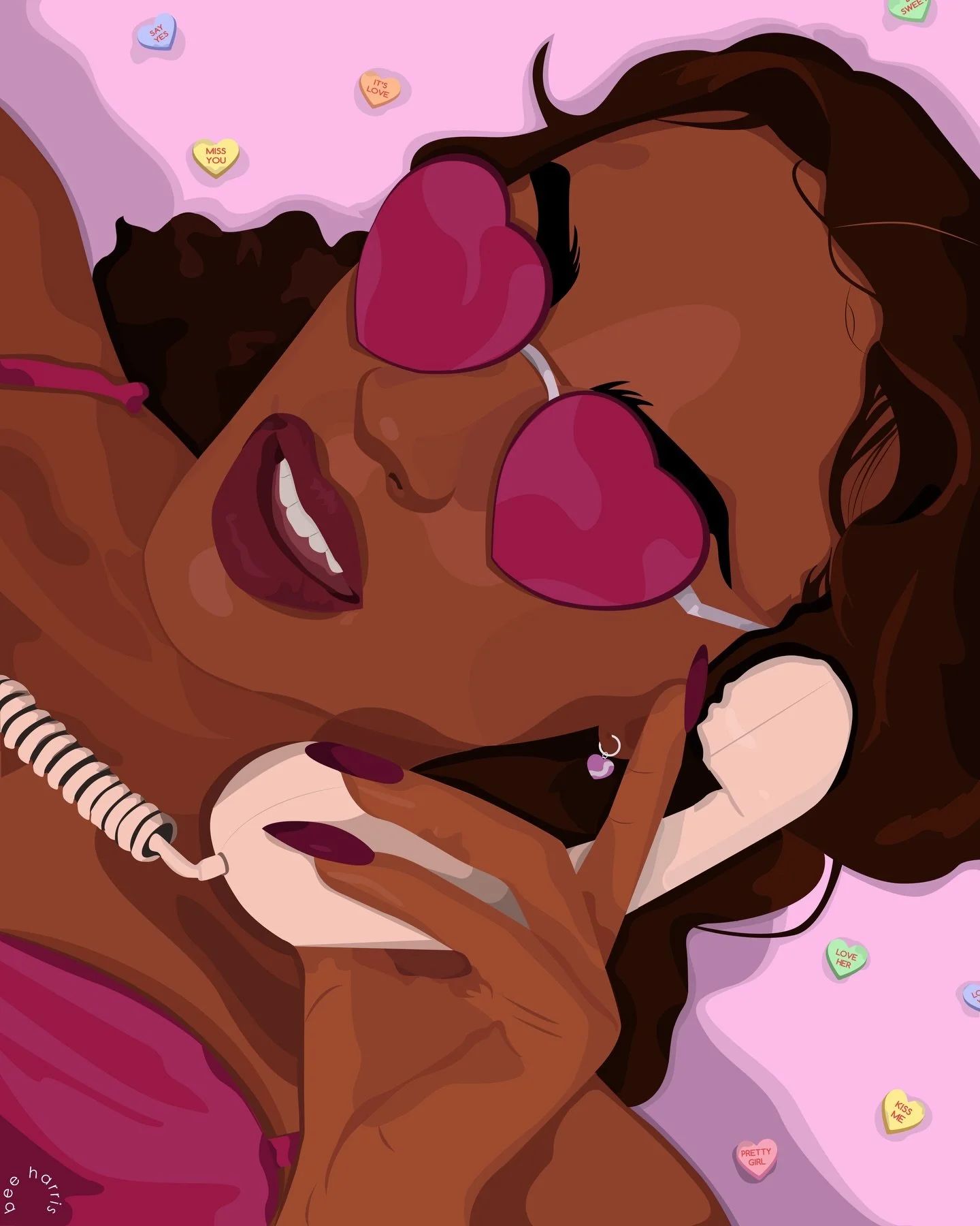 Certified lover girl 💕

#beeharris #galentinesday #digitalillustrator #blackartwork #chicagoartists