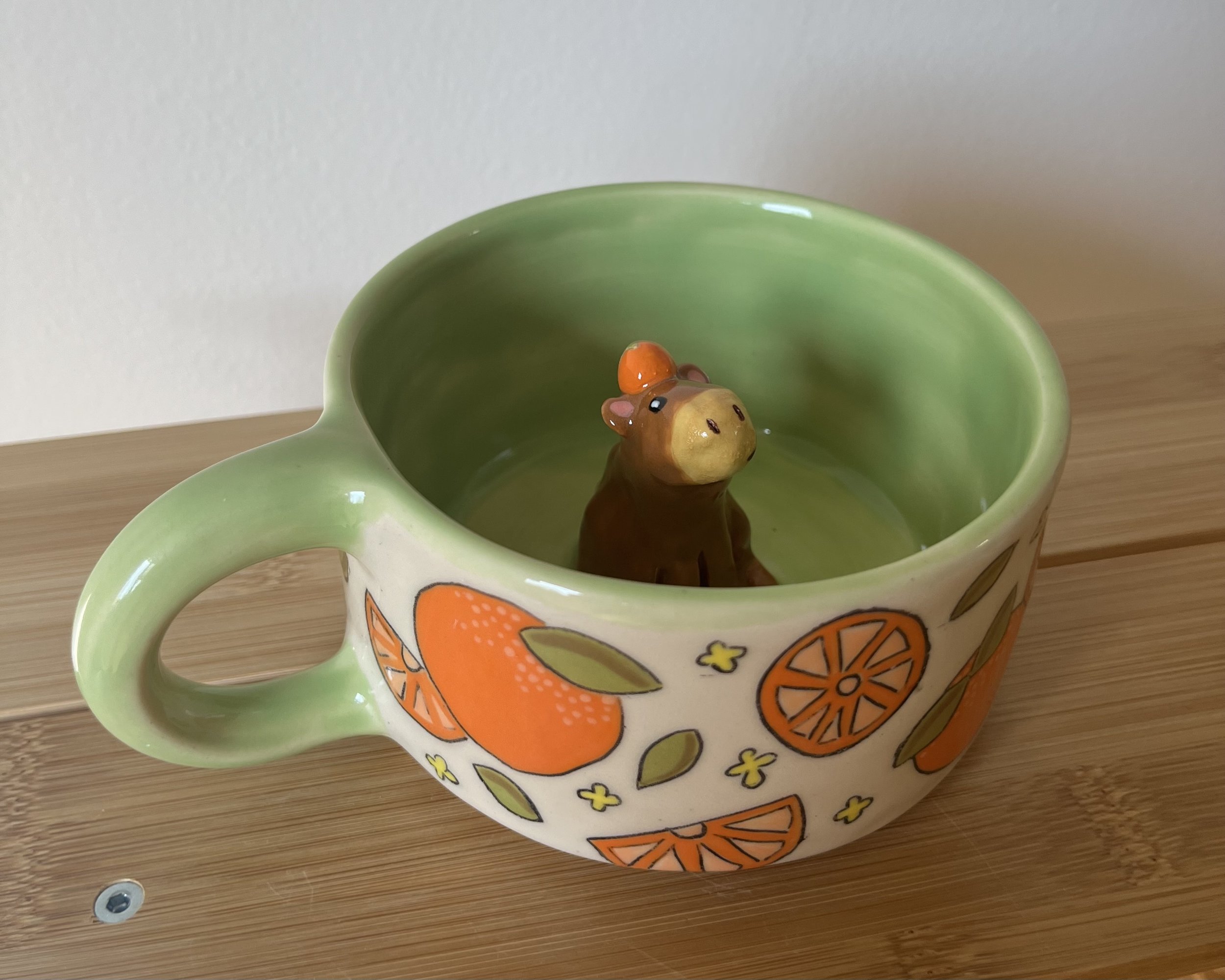 Peekaboo Capybara Mug
