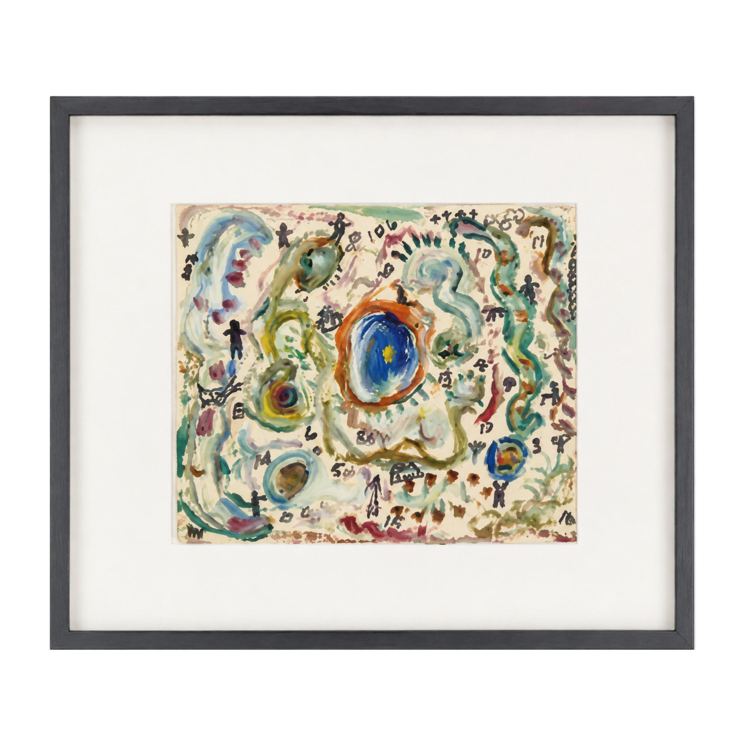 Alan Davie - The Farmers Family Experience a Strange Blue Revolving Object
