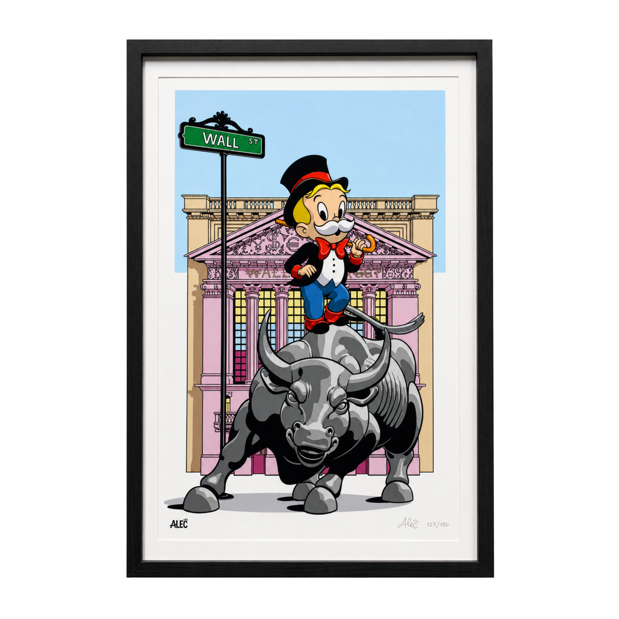 Alec Monopoly – Silver Wall Street Bull