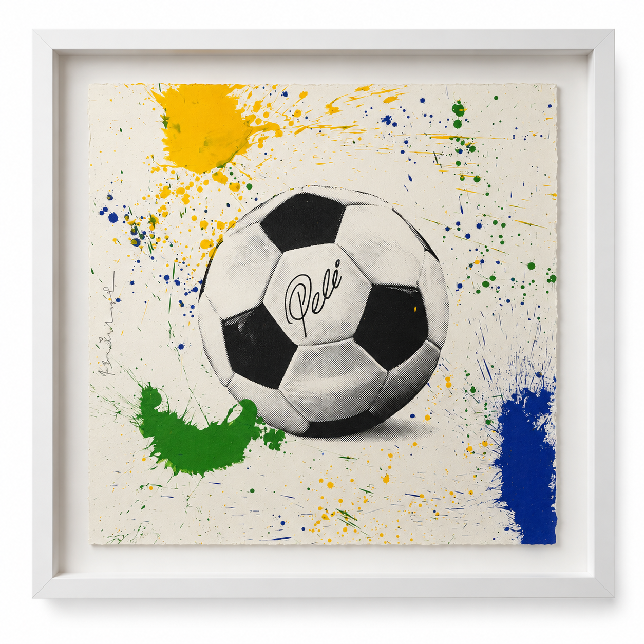 Framed Pelé Football Art Print.png