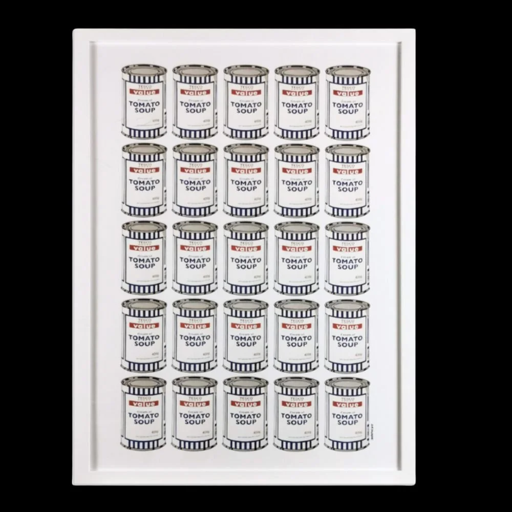 Banksy – Soup Cans print, framed
