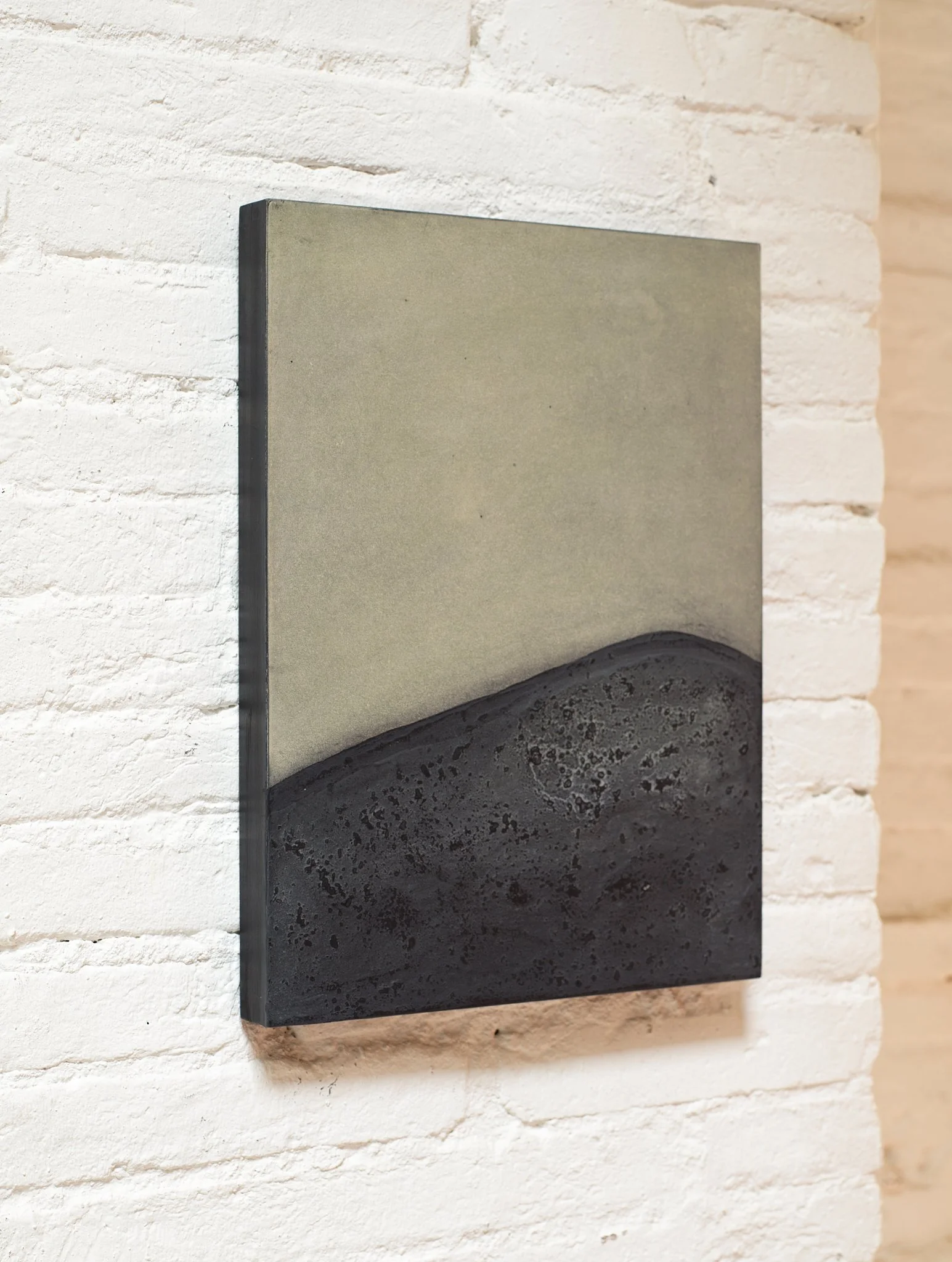 Original artwork by Ekaterina Galera, charcoal and natural pigment on wood panel.