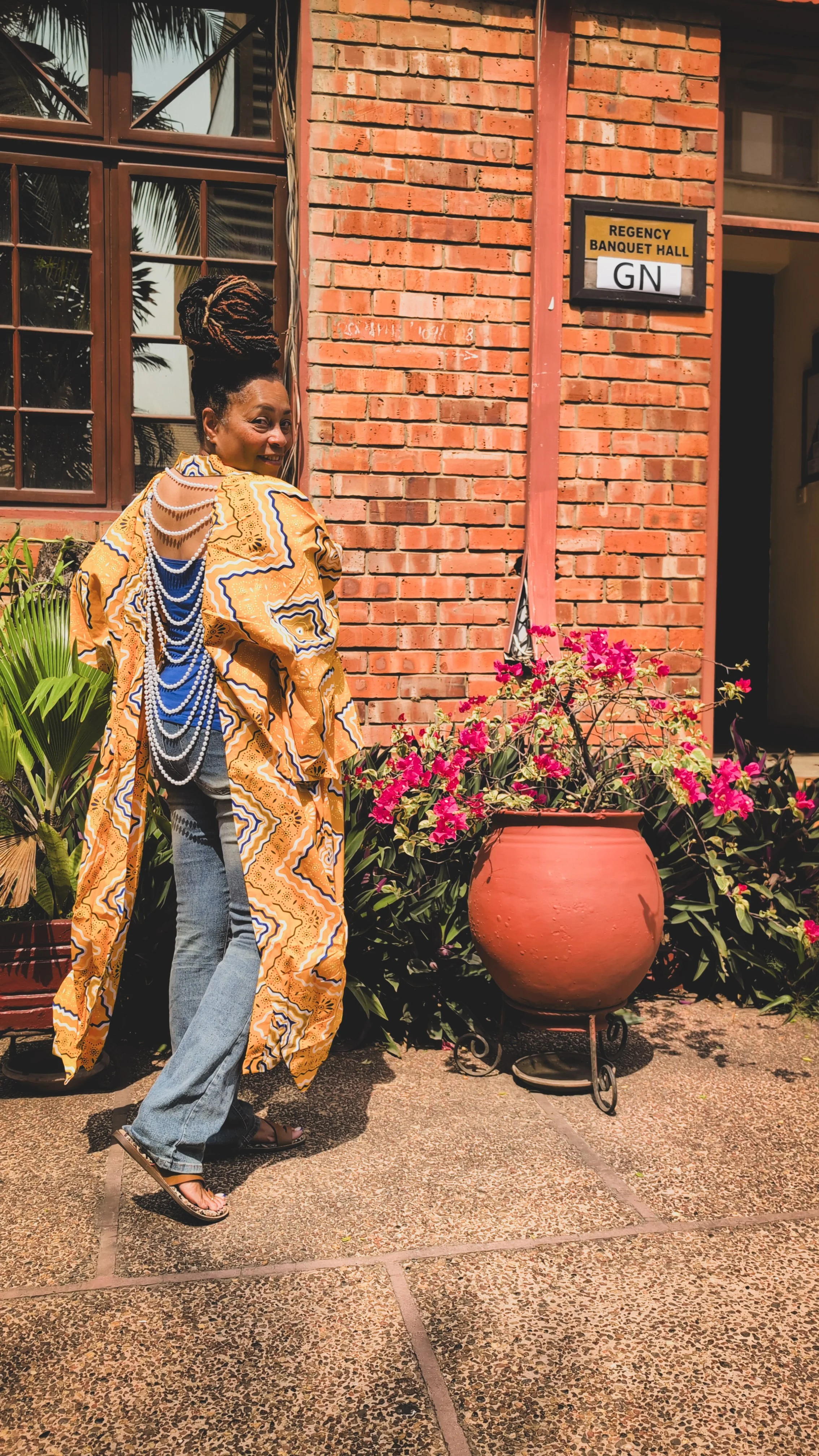 Pearl Kimono (Blue and Yellow)