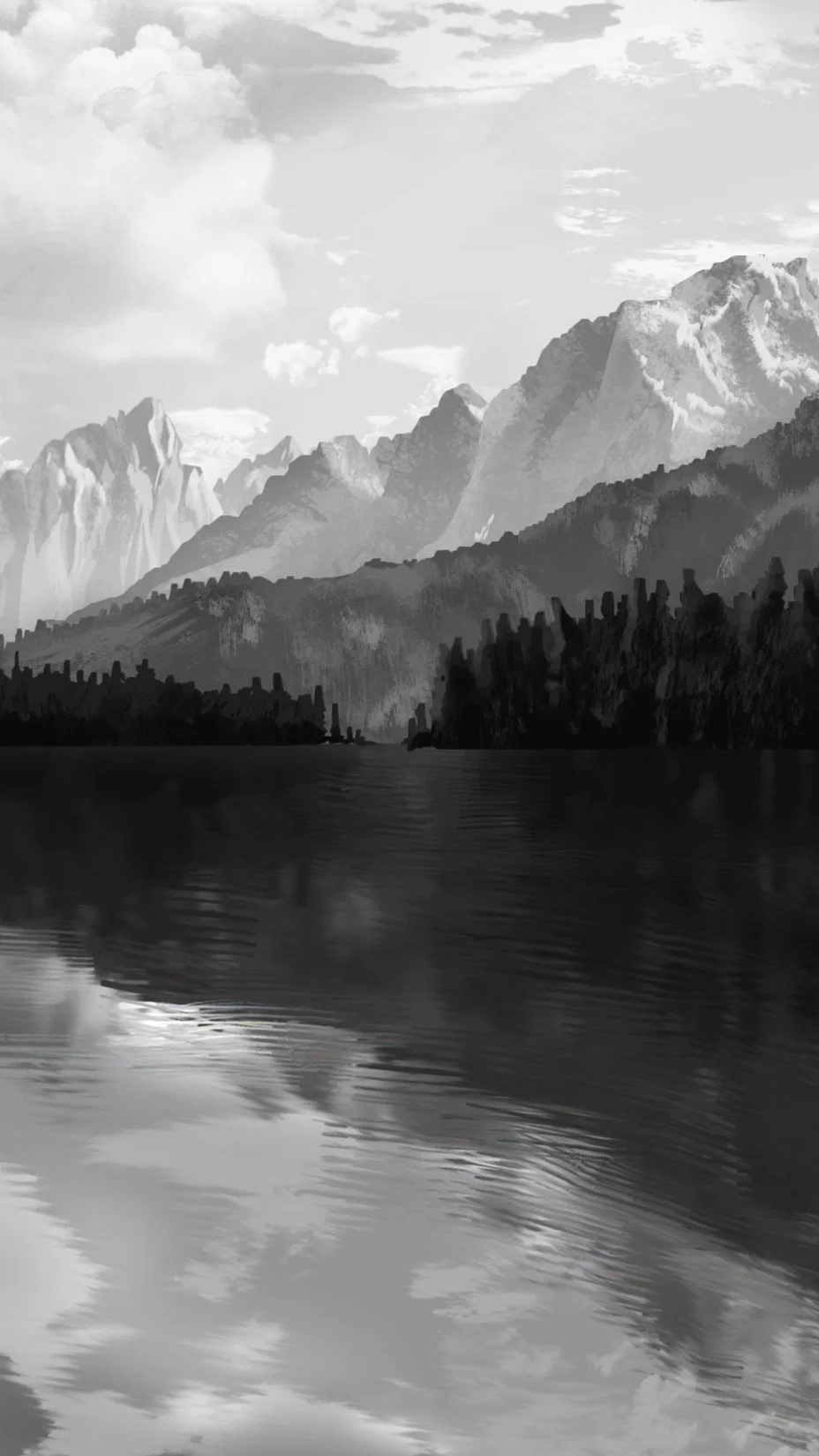 Concept Art - Montagnes et Lac