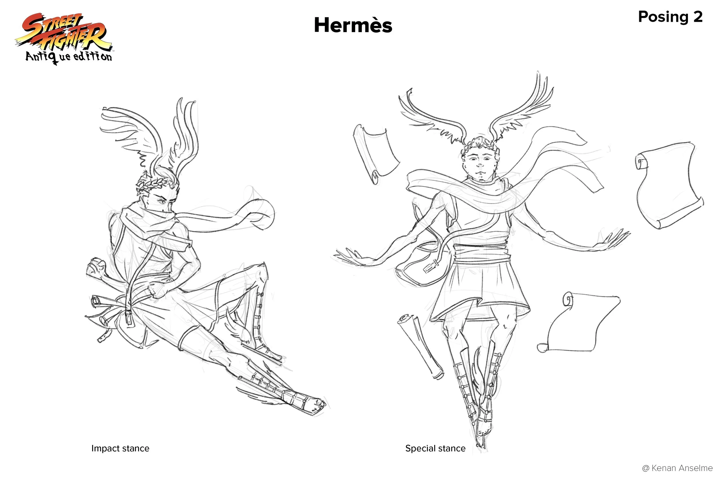 Character Concept - Street Fighter Fan Concept - Hermès  03