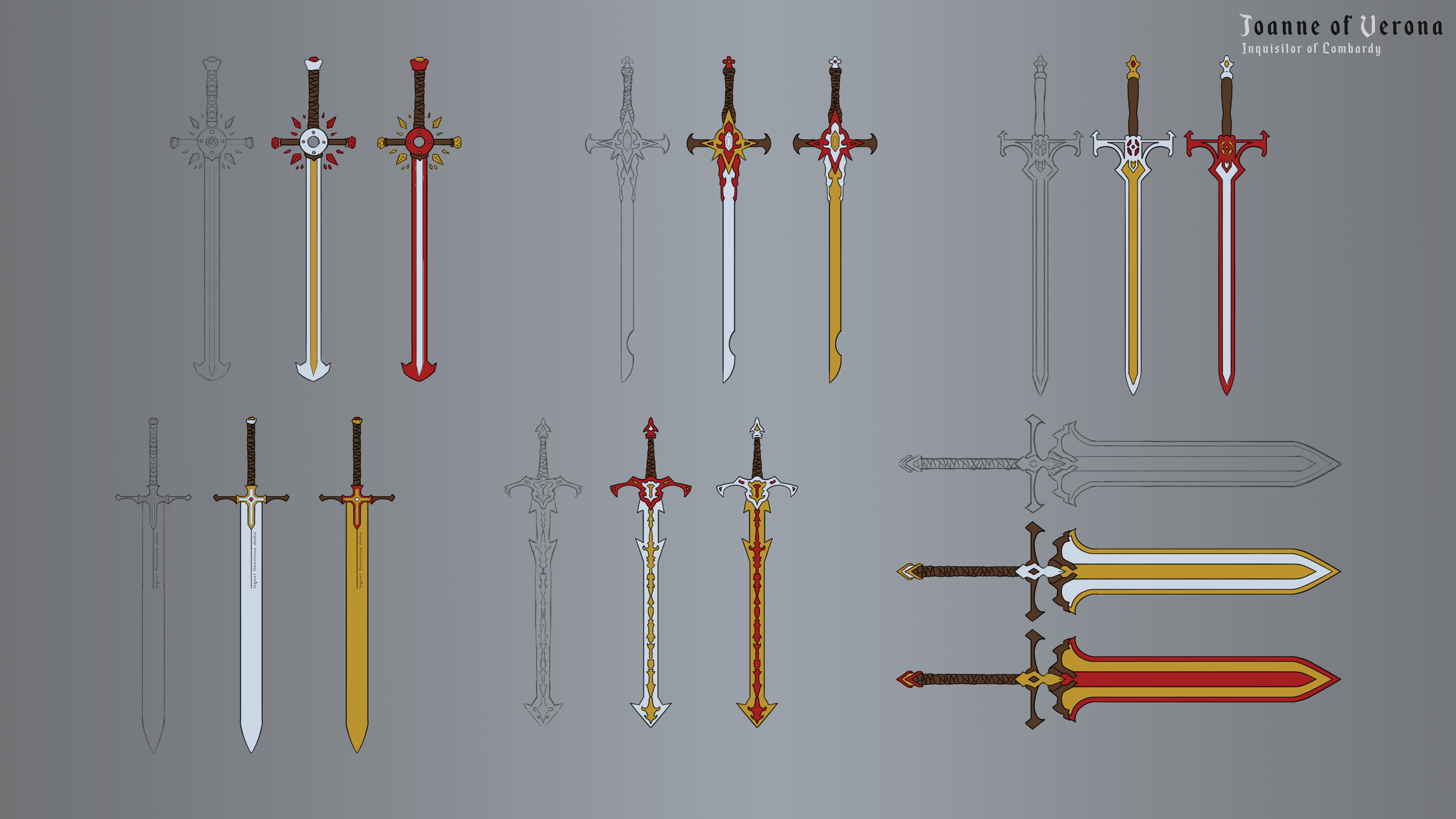 Character Concept - Joane of Verona - Weapons
