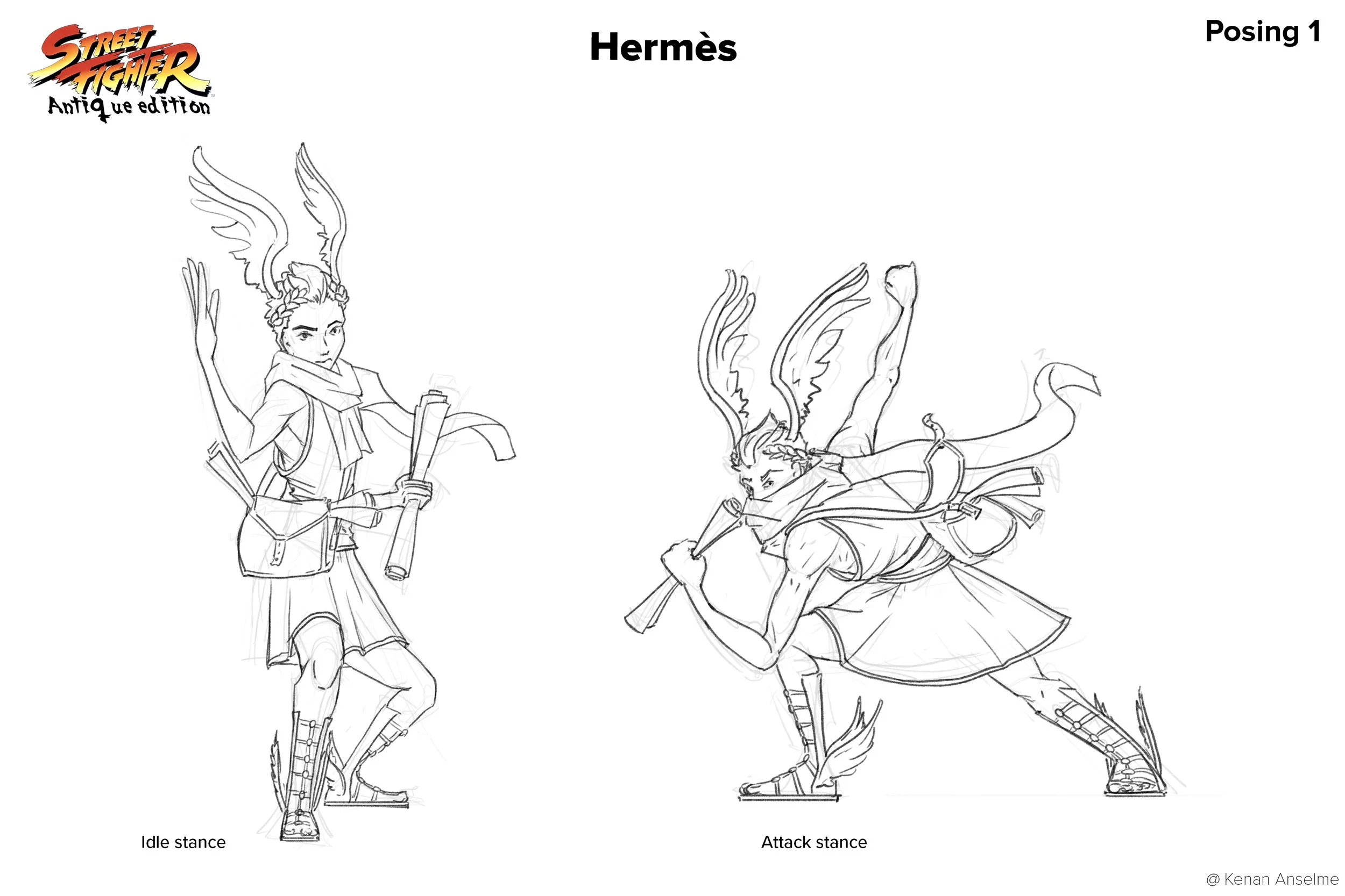 Character Concept - Street Fighter Fan Concept - Hermès 02
