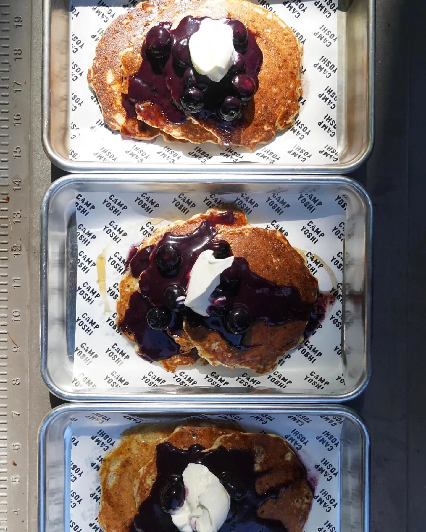 Check this out: you&rsquo;re on a Camp Yoshi trip, miles from a proper kitchen, surrounded by nothing but nature&rsquo;s raw beauty&mdash;and then, breakfast hits. GF Buttermilk pancakes, golden, light, and bomb, topped with homemade blueberry compot