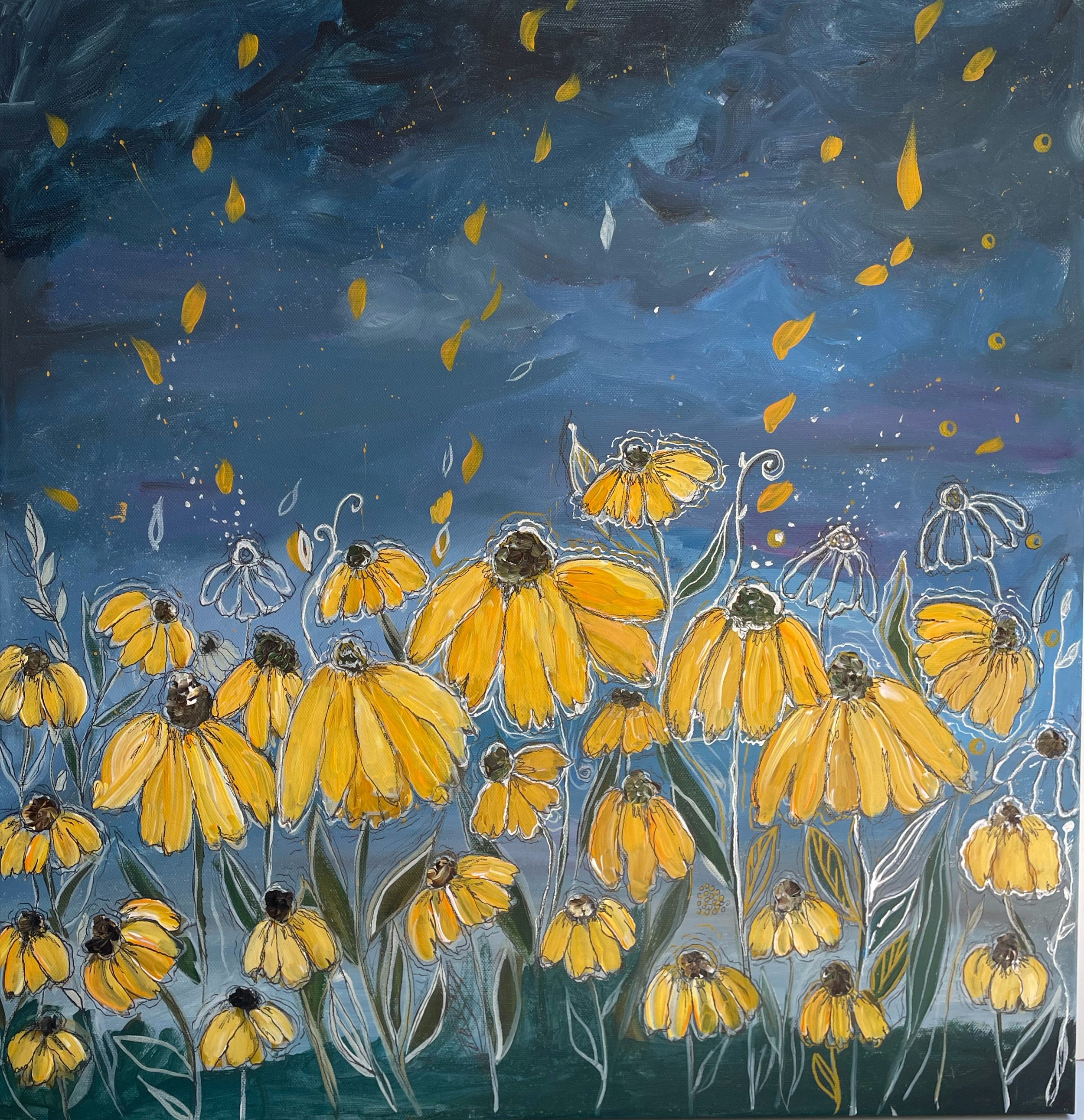 Fields of Sunshine
Acrylics on canvas 
60x60 cm
(in private collection)