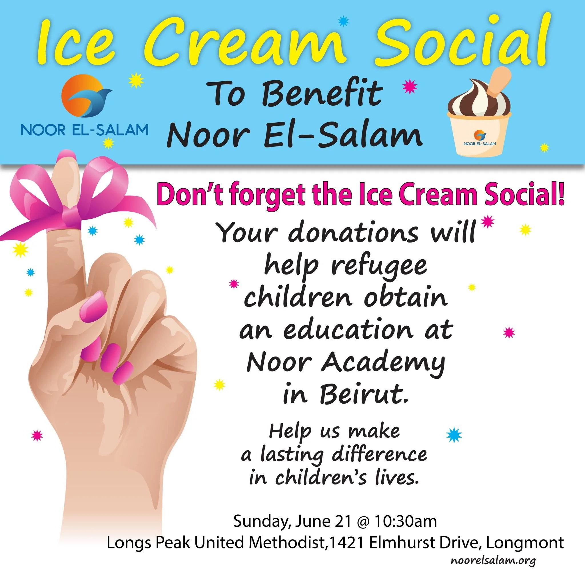 A scoop a day keeps the grumpies away!  Join us on Father's Day at 10:30am!  #CommunityEvent #SweetTreats #IceCreamLover #noorelsalam