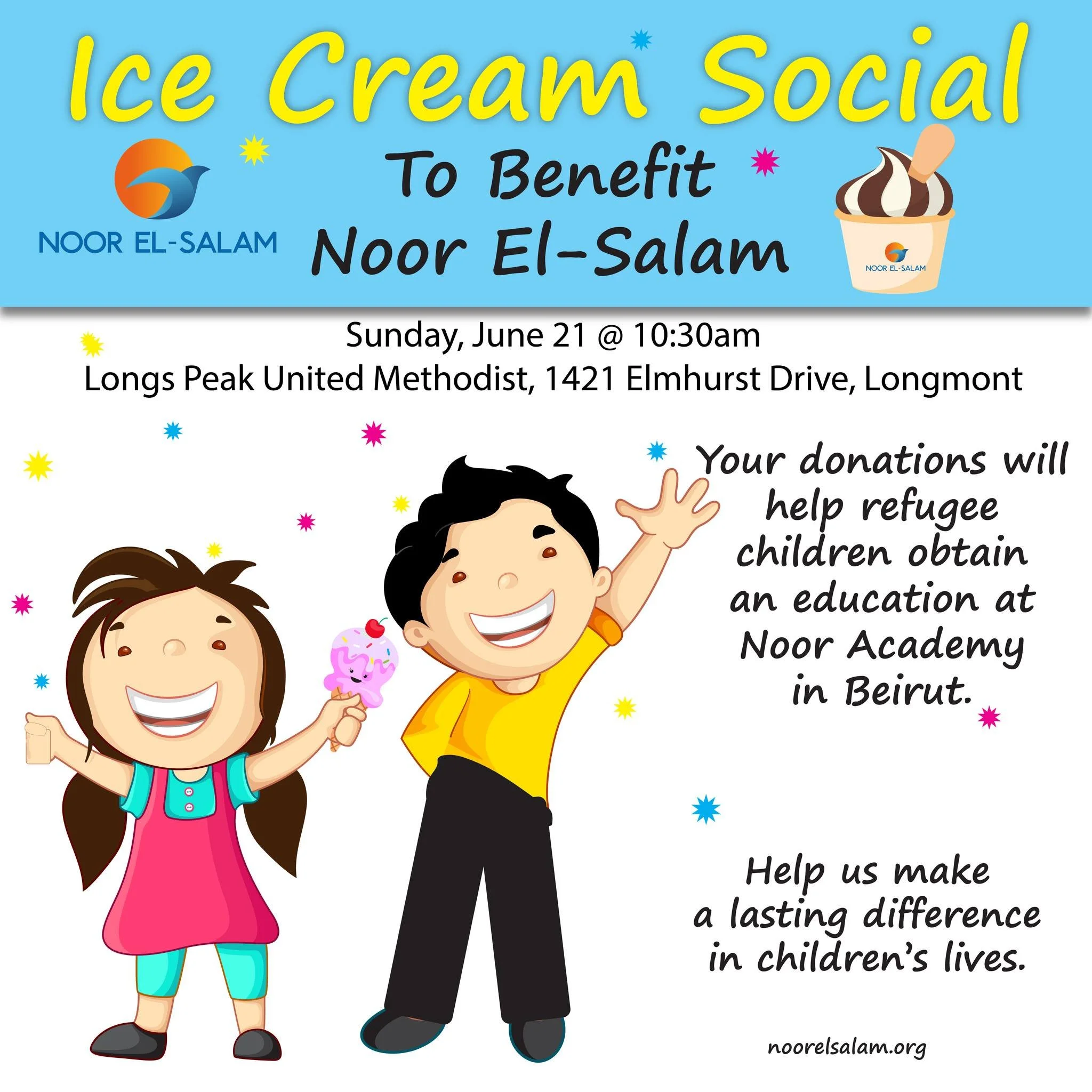 Won't you join us for ice cream and a silent auction to change the lives of children in Beirut?  #beirutlebanon #helpingrefugees #schoolforall