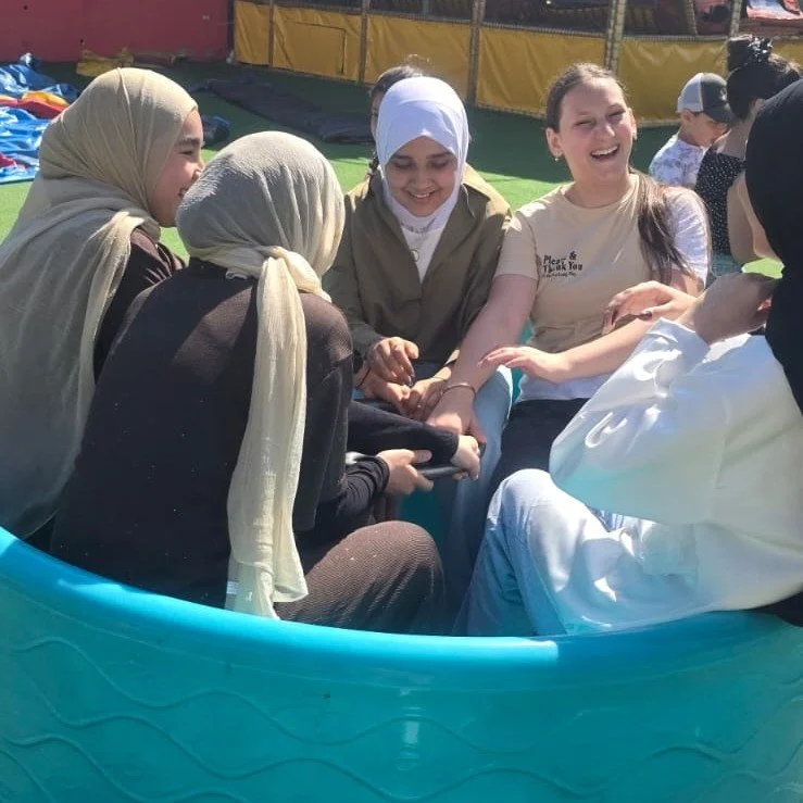 The young adults and children had so much fun at the small amusement park in Beirut.  Look at the smiles on their faces!  Thank you to our very, very special donor for contributing the $500 to make this day happen!  #noorelsalam #summerfuninthesun☀️ 