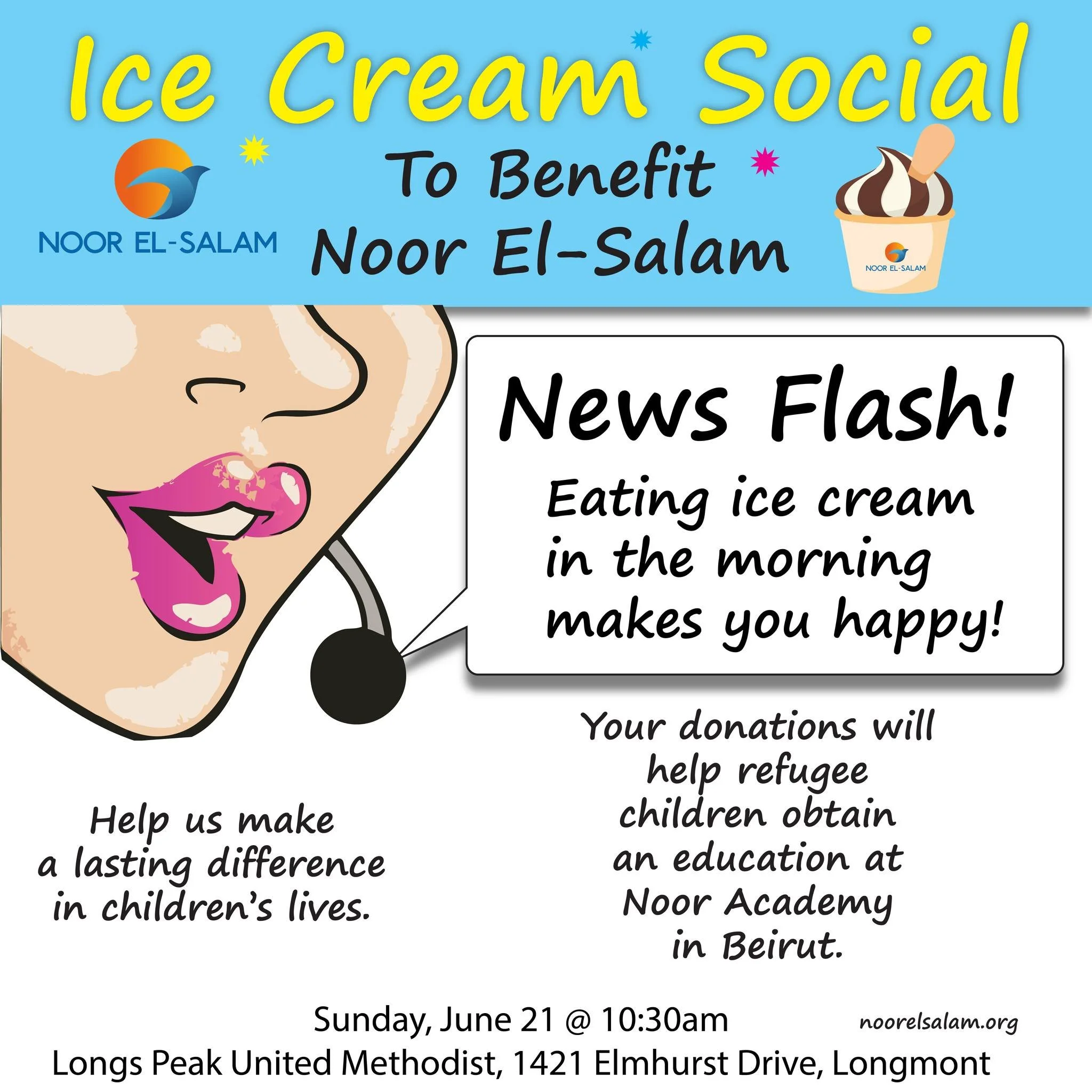 Scoop, smile, and repeat! All are welcome!  #SummerSocial #SundaySundae #noorelsalam