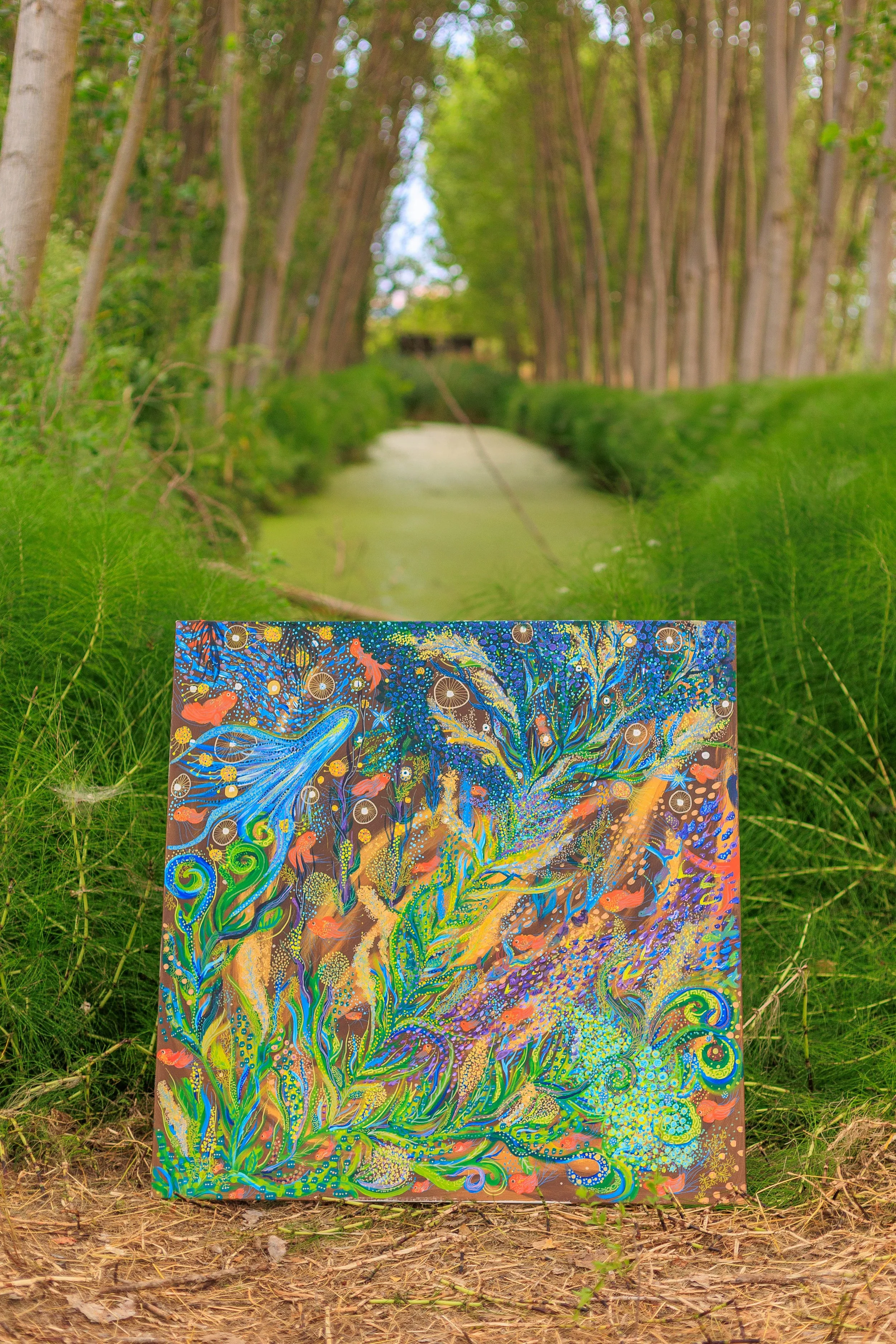 An Ode To Water. Acrylic on canvas. 100x100x4cm
