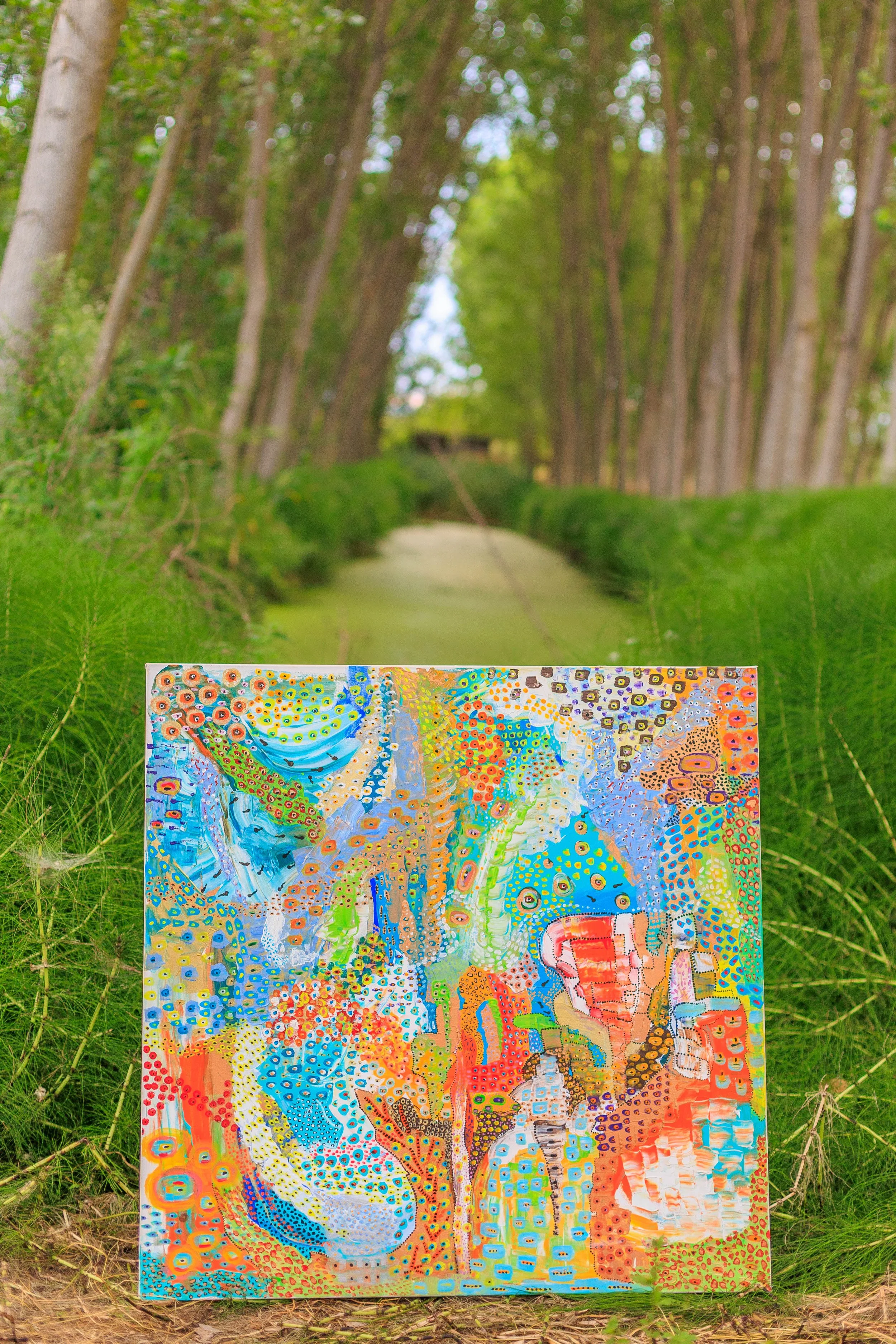 Molecular. Acrylic on canvas. 100x100x4cm