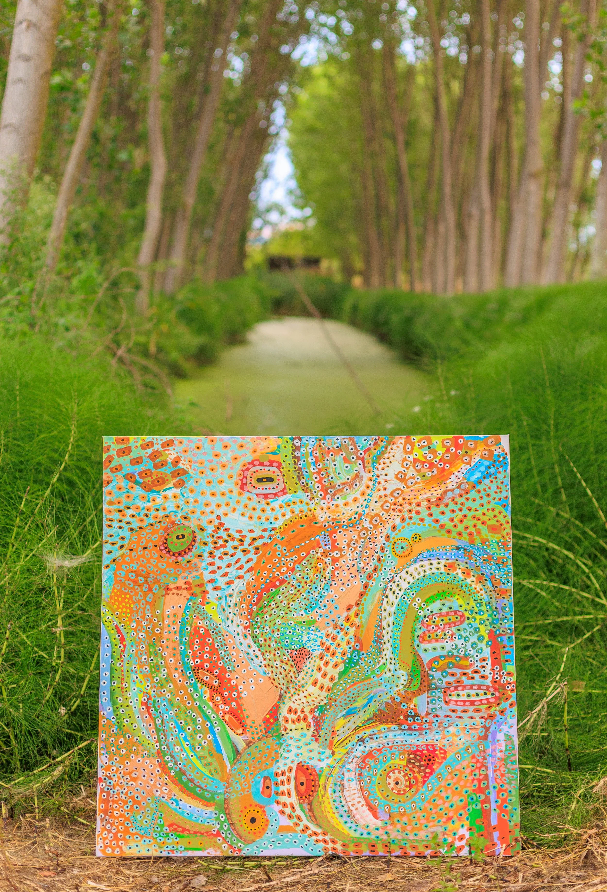 Indigenous. Acrylic on canvas. 100x100x4cm