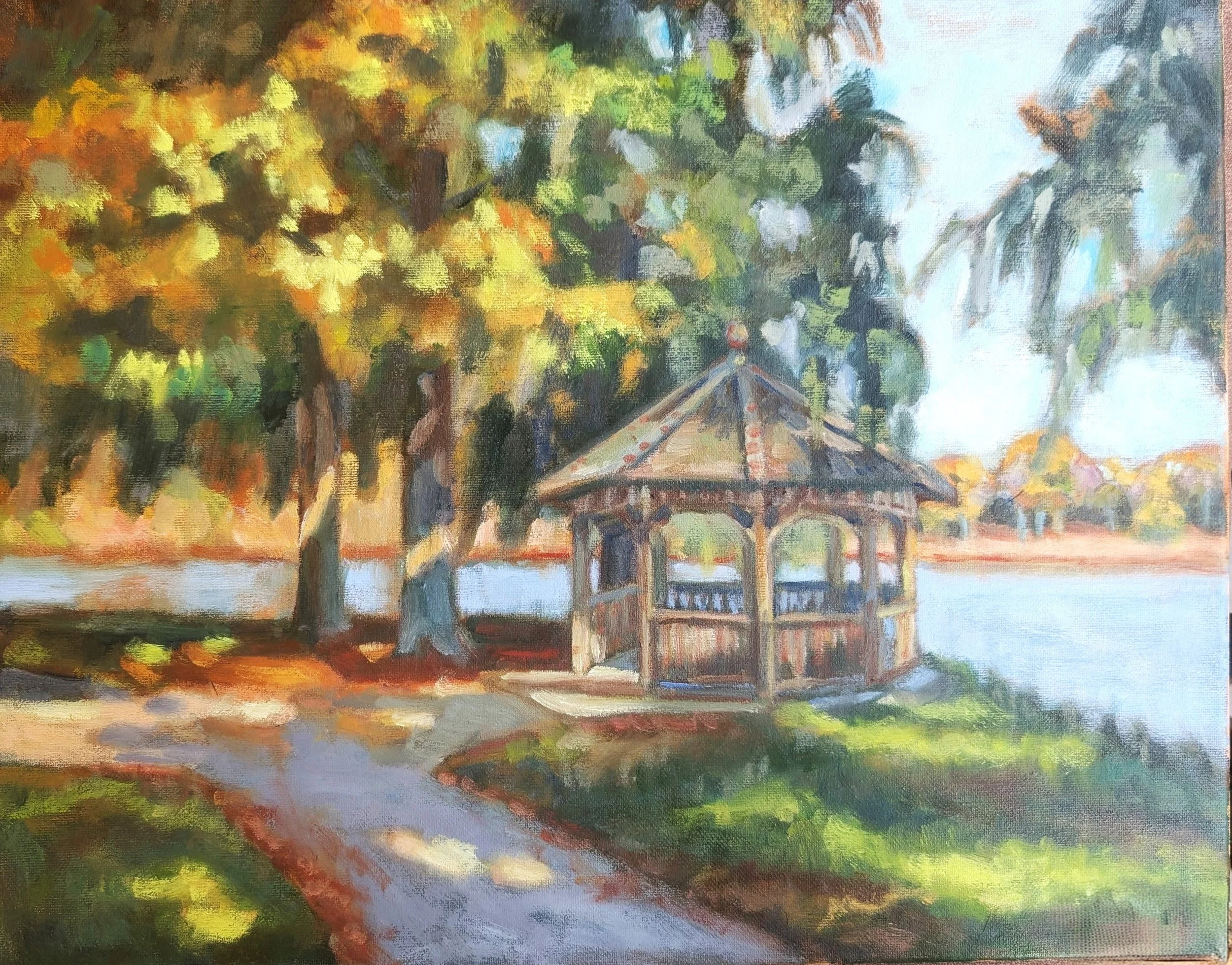 Gazebo Rollins 16" x 20" Oil
