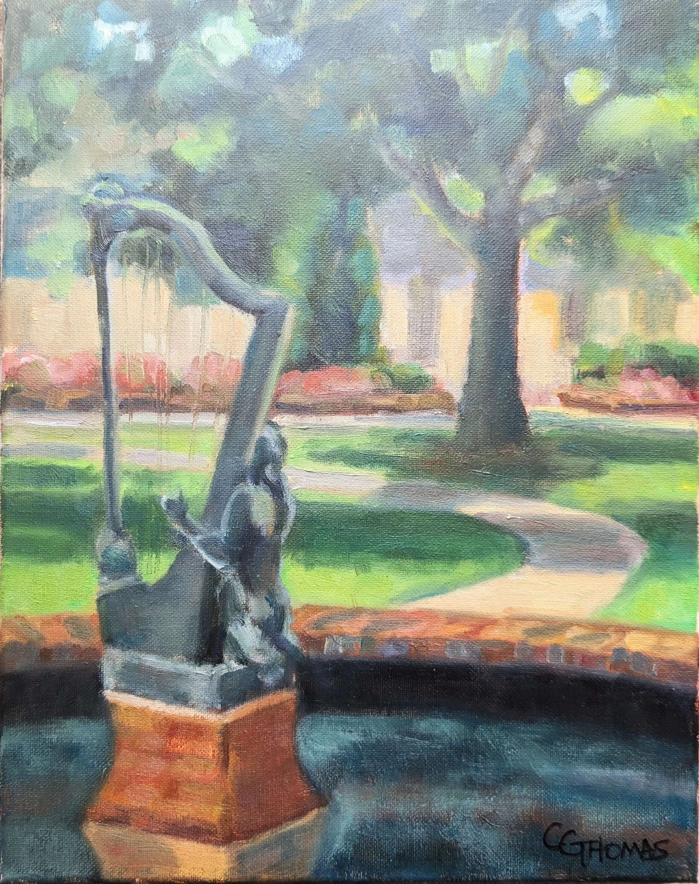 Emily Fountain 11" x 14"  Oil on Canvas