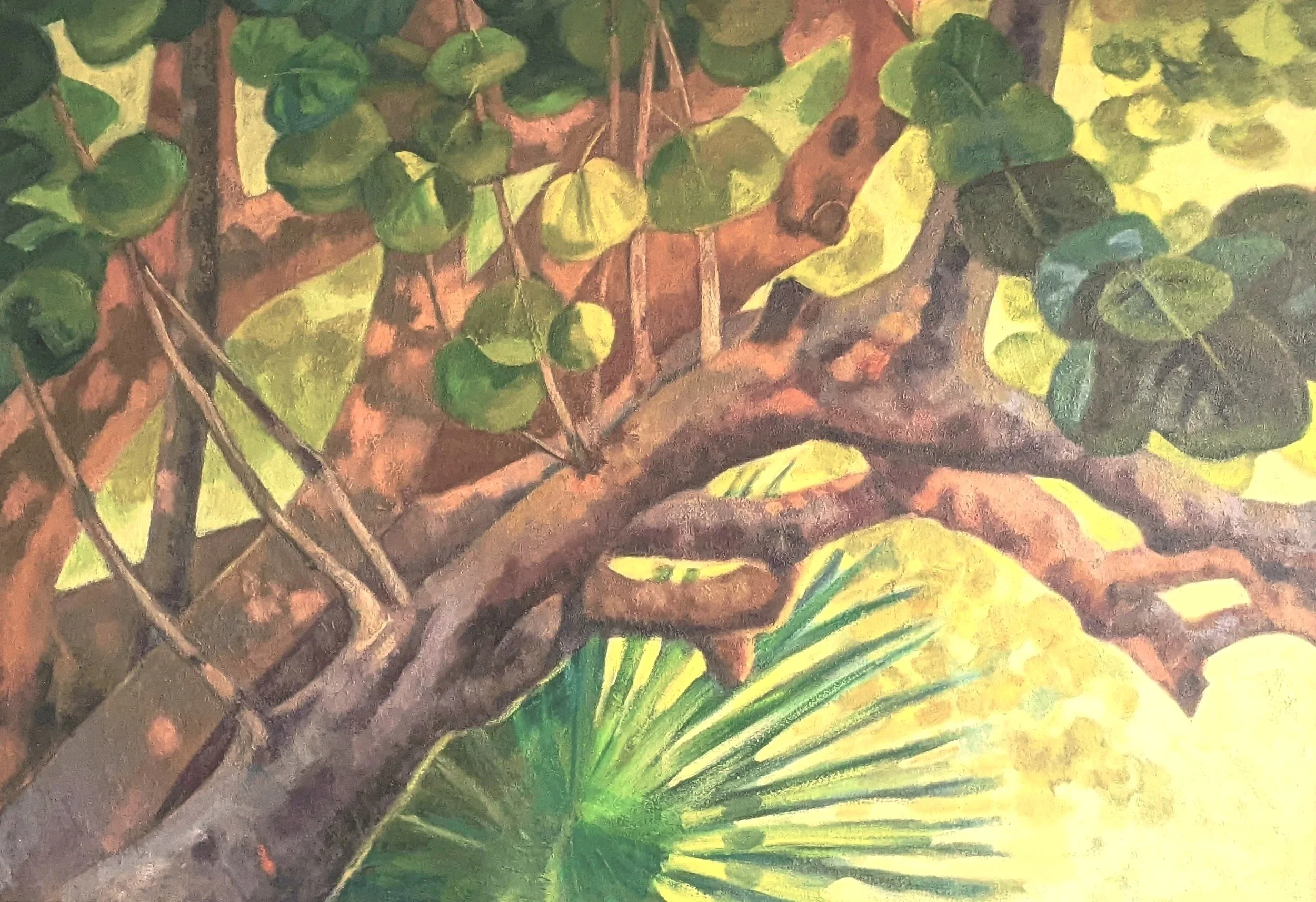 Seagrape Tree 28" x 40" Oil on Canvas